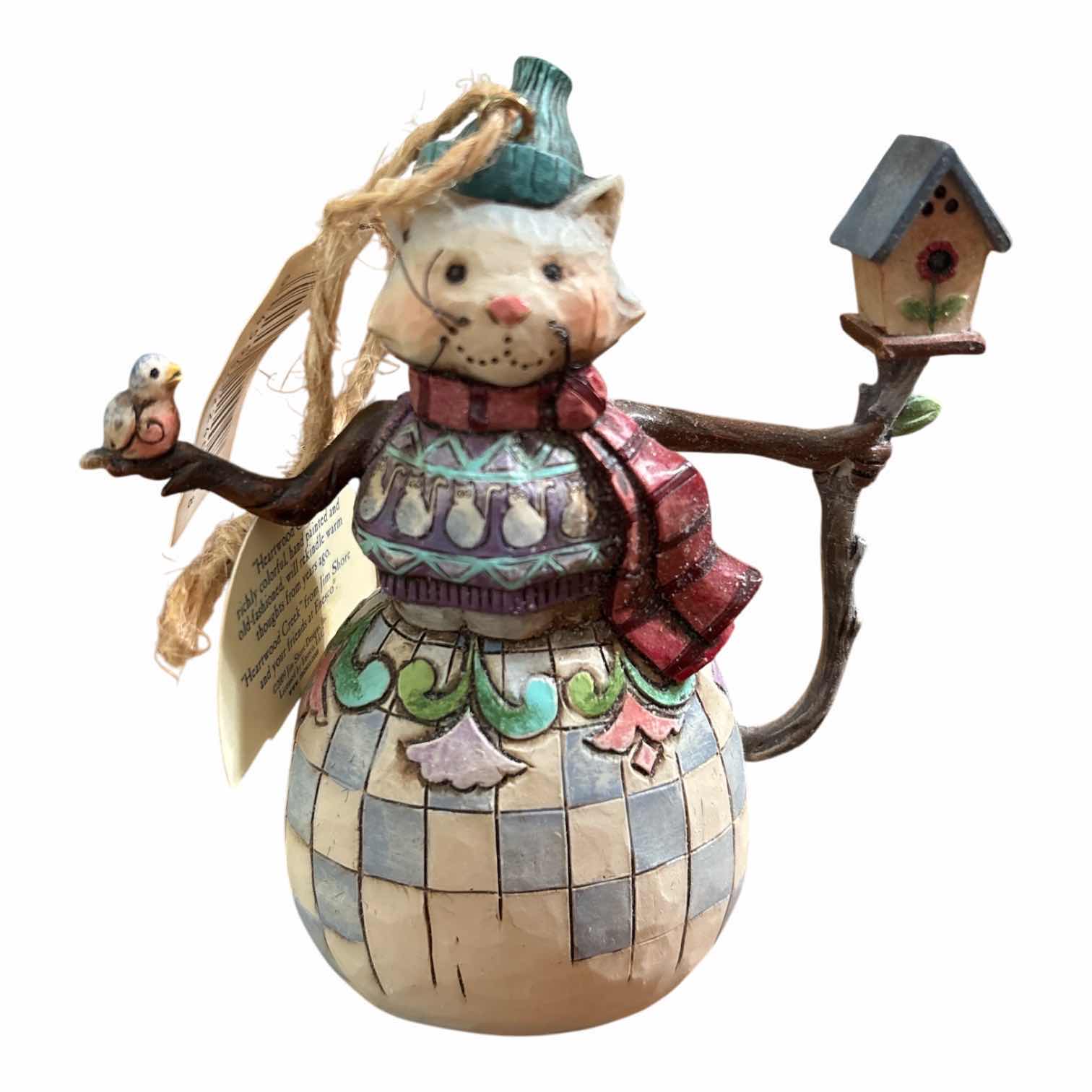 Photo 1 of JIM SHORE “COOL CAT” SNOWMAN FIGURINE H4”