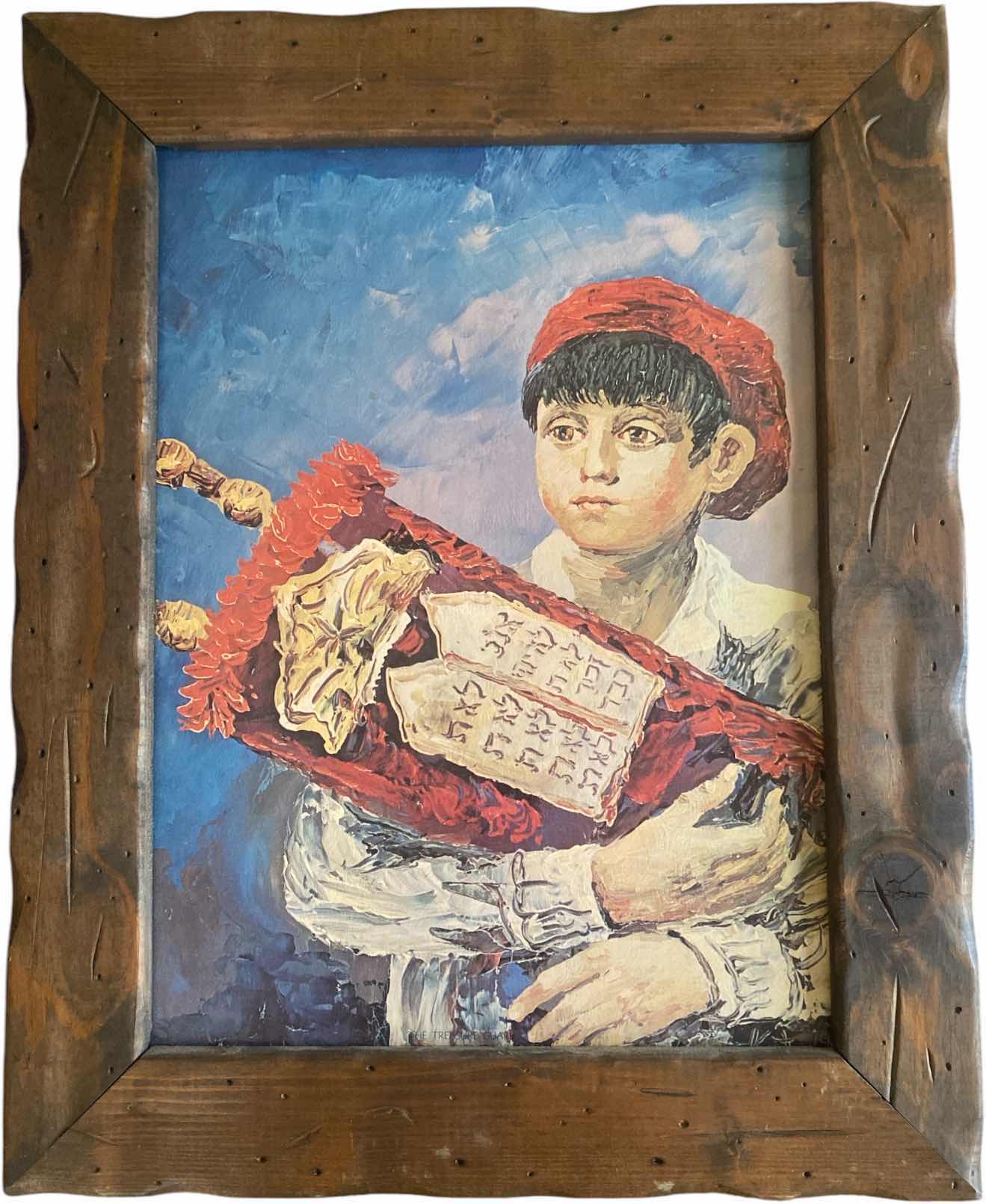Photo 1 of FRAMED THE TREASURE GUARD OIL PAINTING BY MORTIS KATZ ARTWORK 16“ X 20“