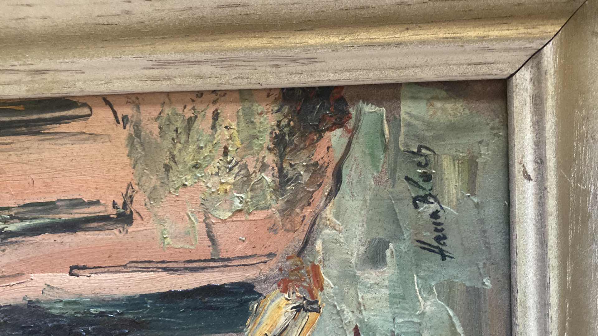 Photo 1 of FRAMED VINTAGE IMPRESSIONIST SIGNED OIL PAINTING ARTWORK 15“ X 18“