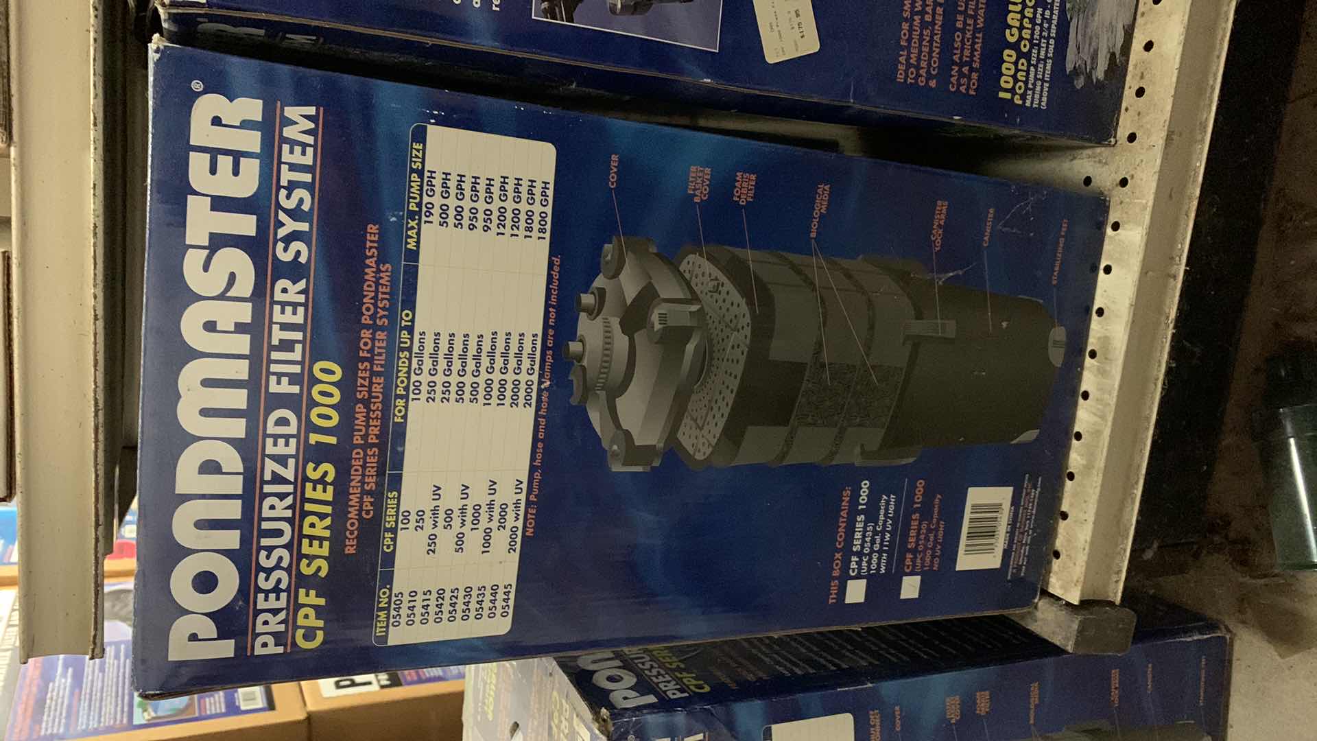View 2 of $176 PONDMASTER PRESSURIZED FILTER SYSTEM CPF SERIES 1000, 1000 GALLON POND CAPACITY