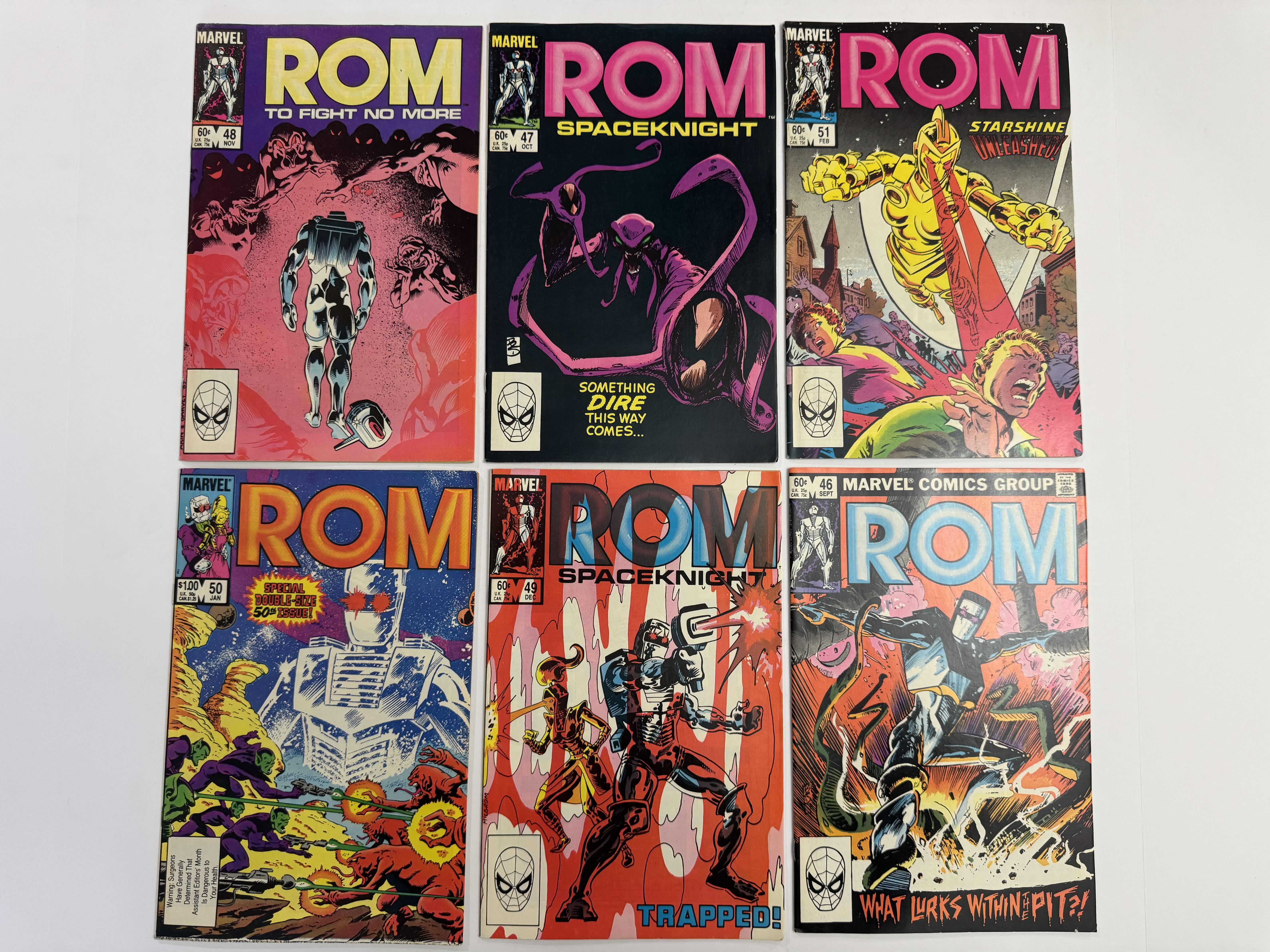 Photo 1 of 6- VINTAGE MARVEL ROM COMIC BOOKS