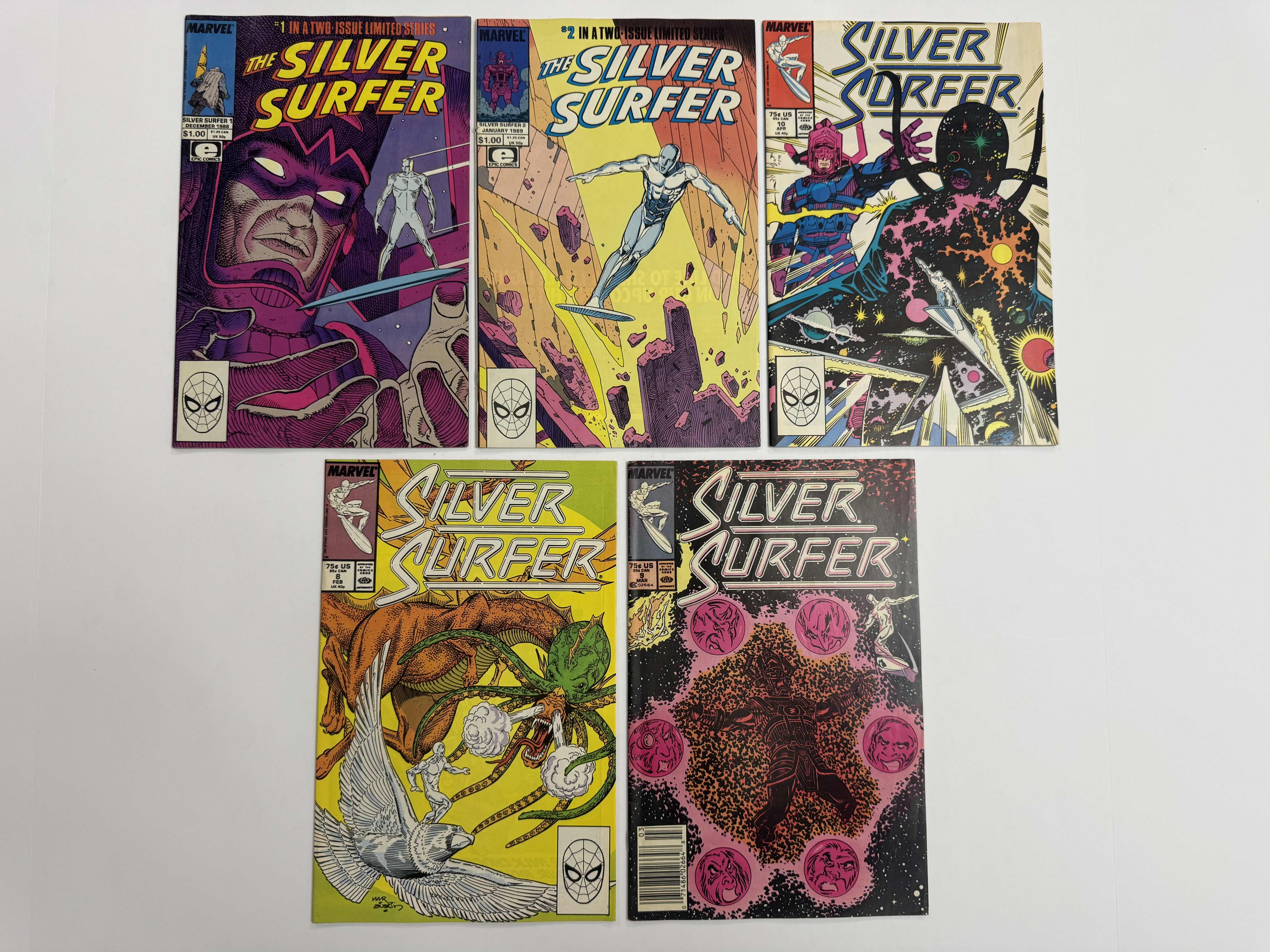 Photo 1 of 5- VINTAGE MARVEL SILVER SURFER COMIC BOOKS