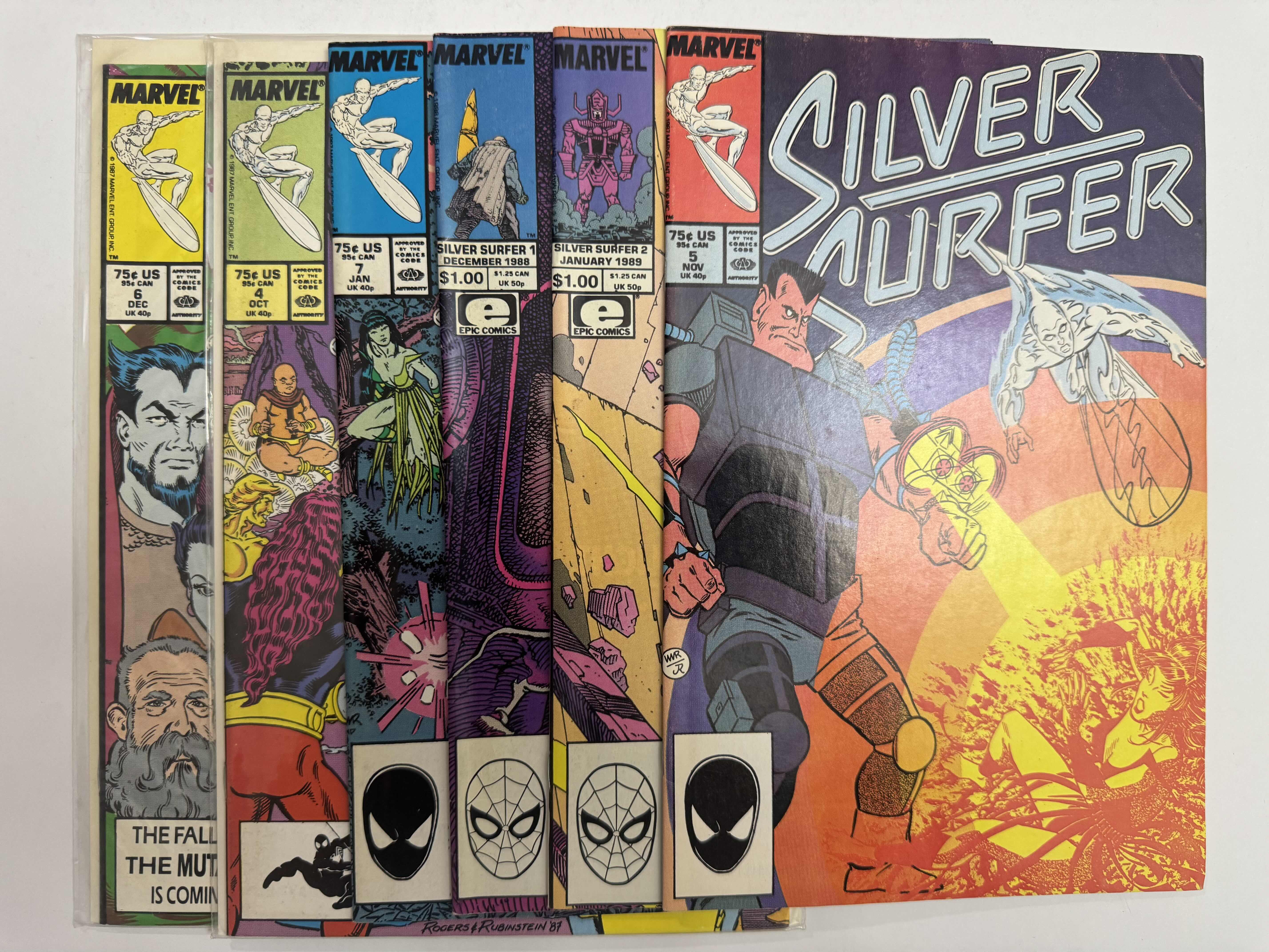 Photo 1 of 6- VINTAGE MARVEL SILVER SURFER COMIC BOOKS