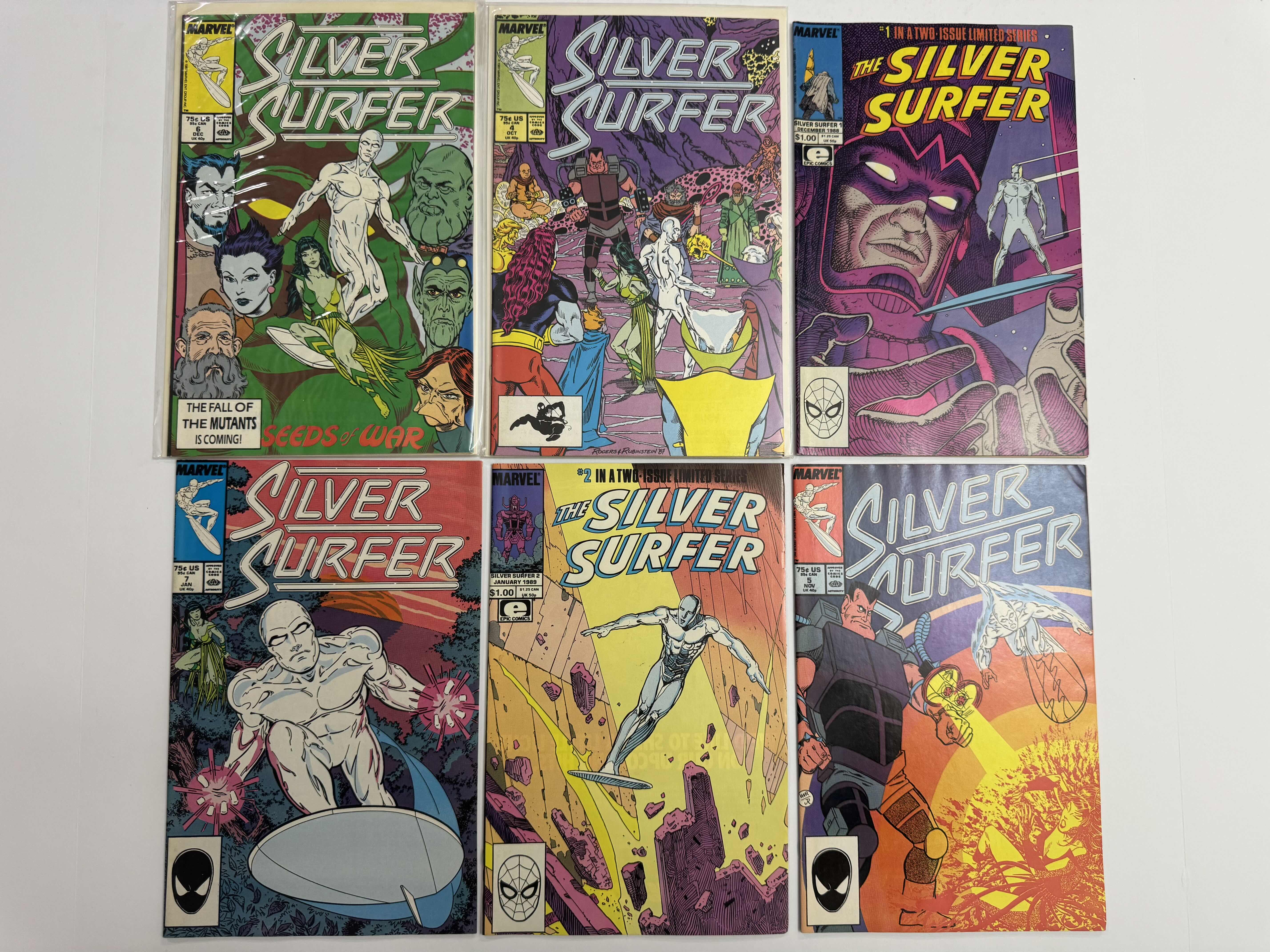 Photo 1 of 6- VINTAGE MARVEL SILVER SURFER COMIC BOOKS