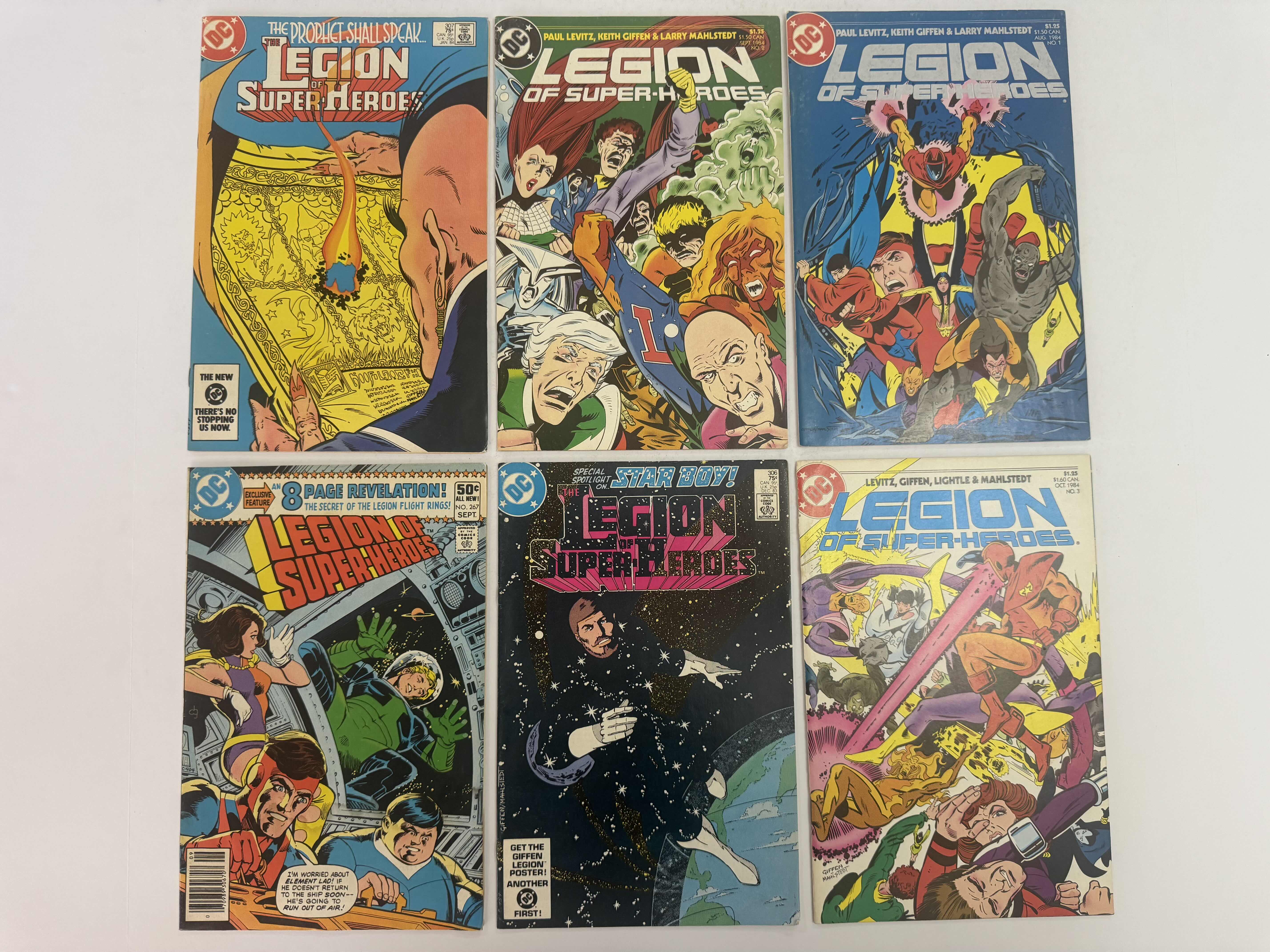 Photo 1 of 6- VINTAGE DC LEGION OF SUPER HEROES COMIC BOOKS