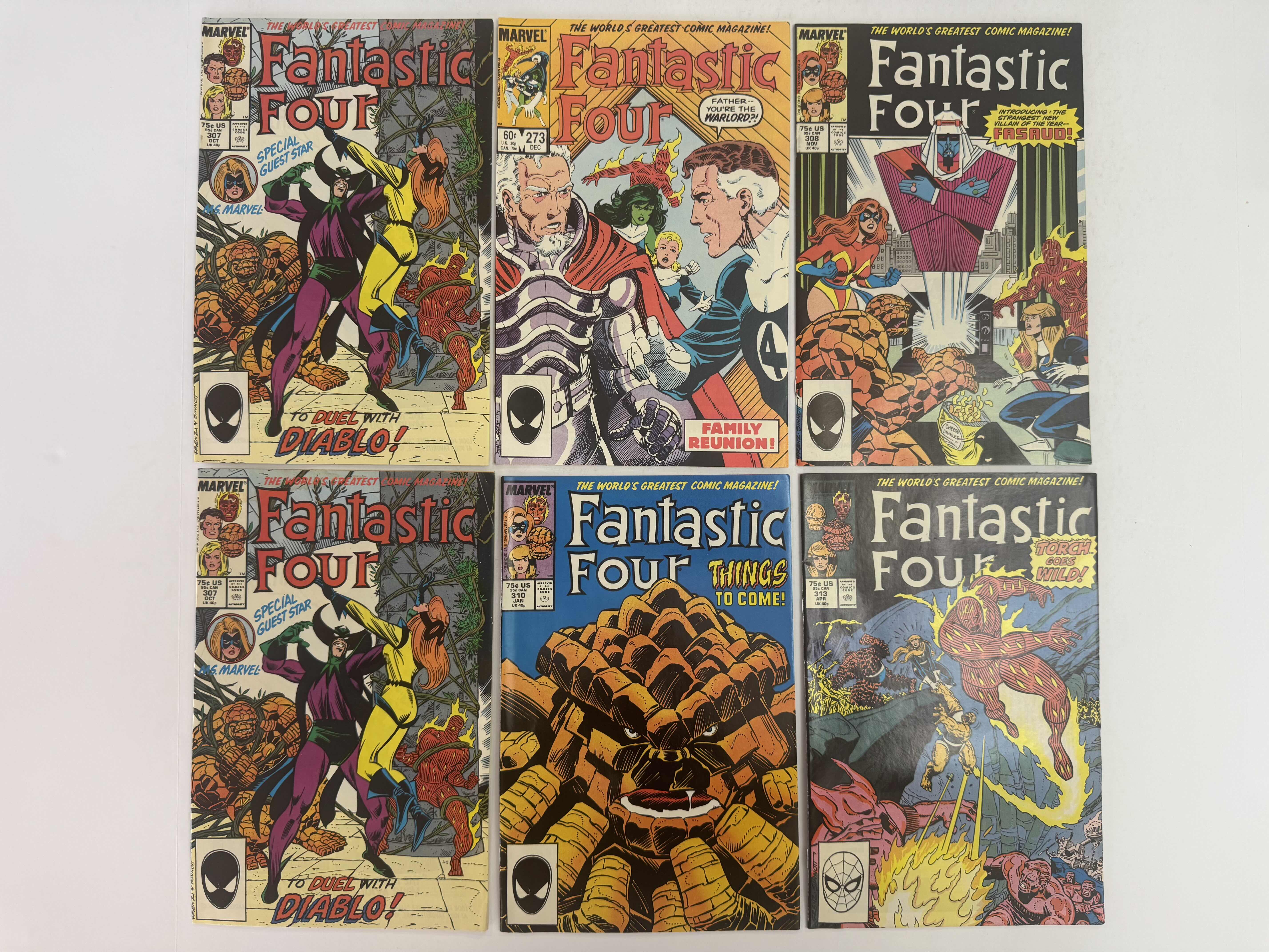 Photo 1 of 6- VINTAGE MARVEL FANTASTIC FOUR COMIC BOOKS