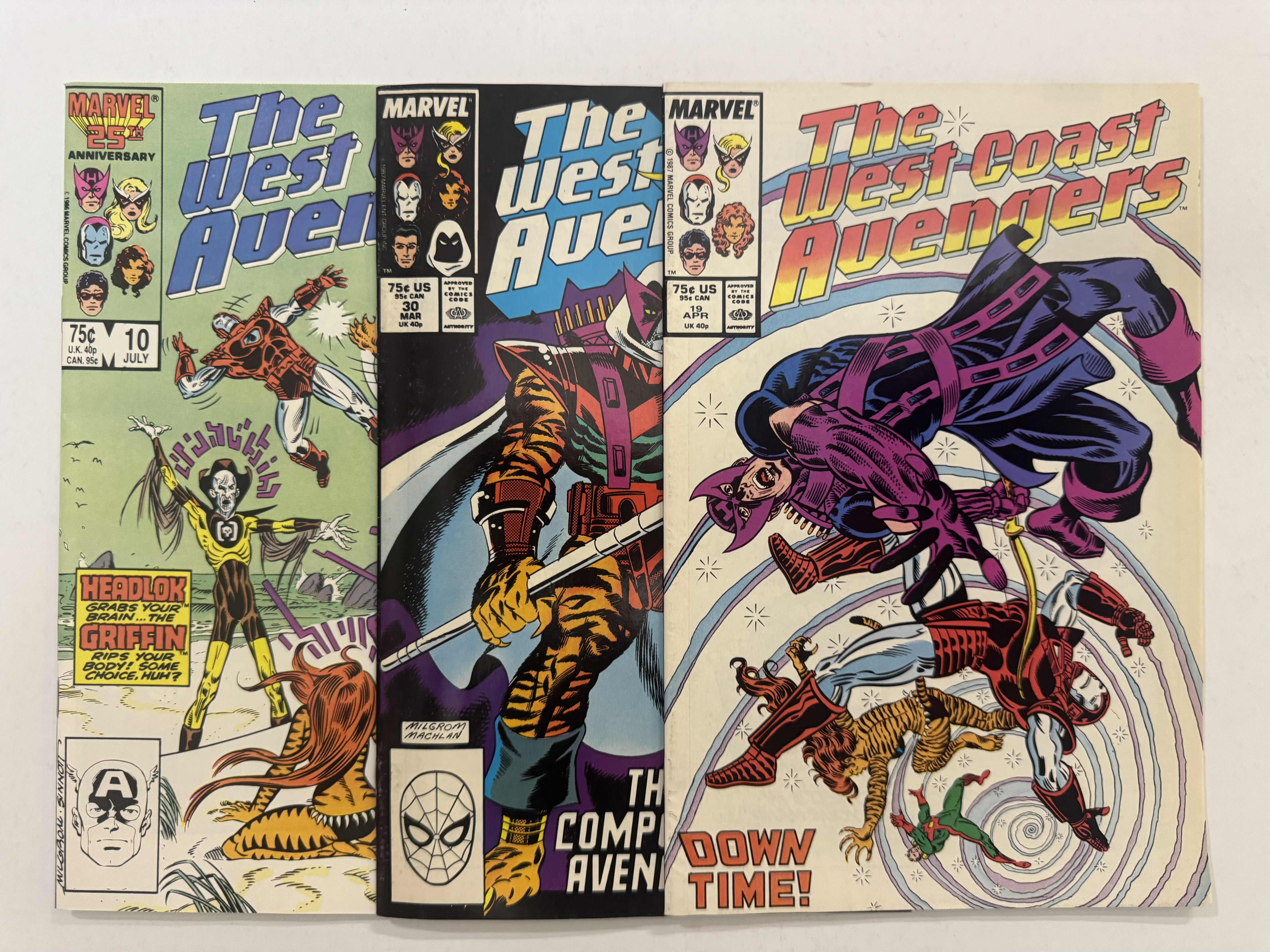Photo 1 of 6- VINTAGE MARVEL THE WEST COAST AVENGERS COMIC BOOKS