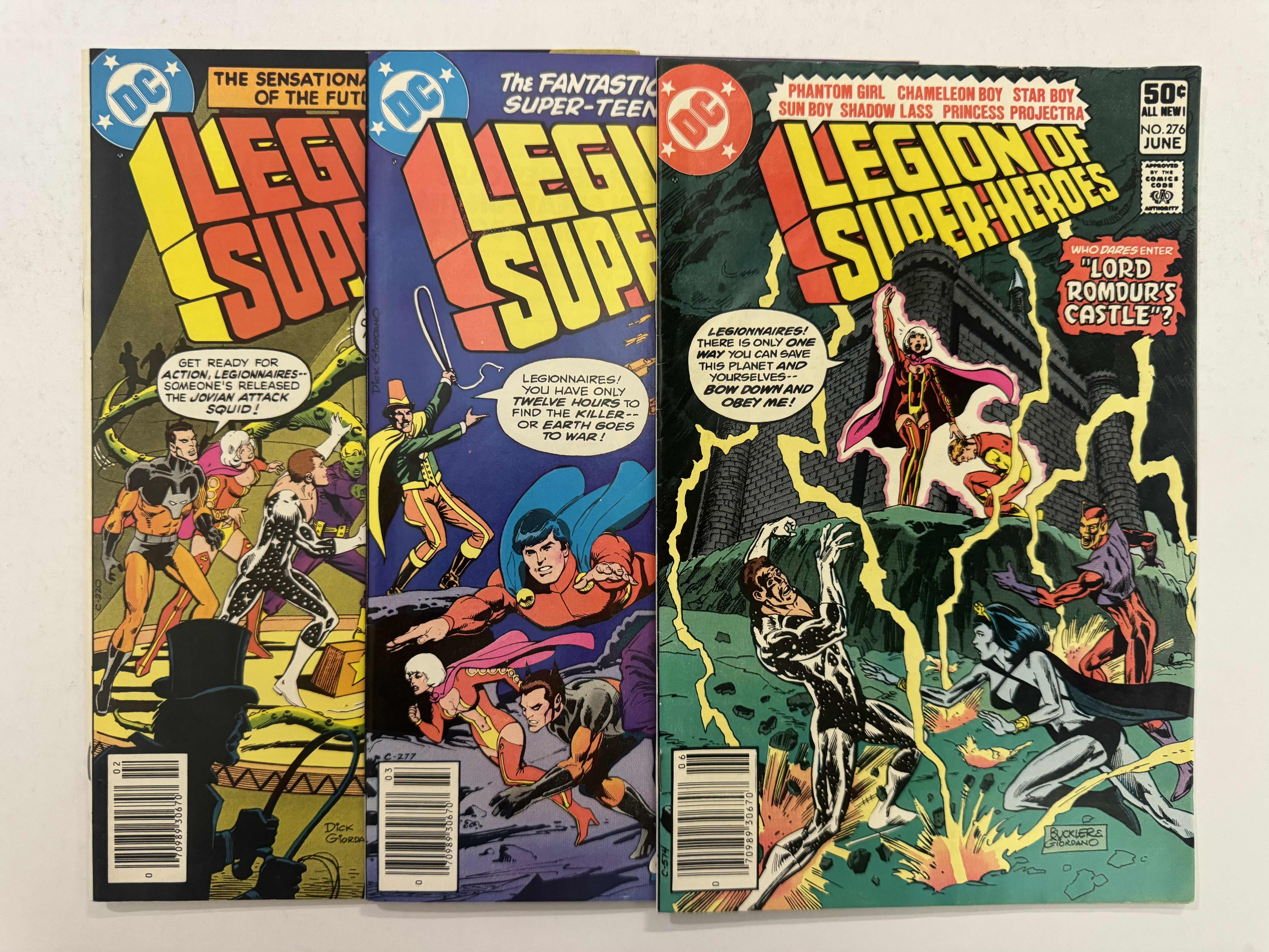 Photo 1 of 6- VINTAGE DC THE LEGION OF SUPER-HEROES COMIC BOOKS