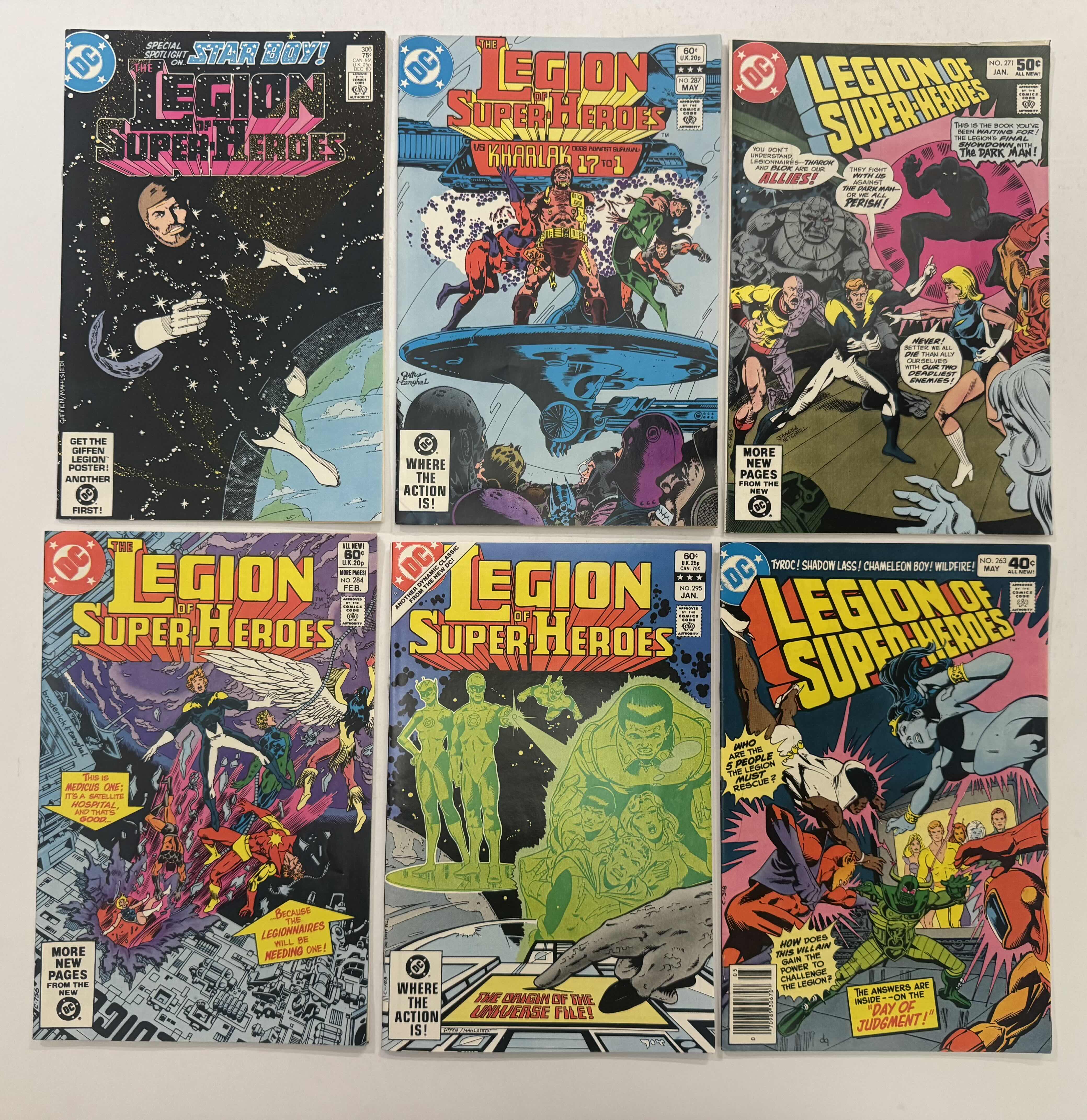 Photo 1 of 6- VINTAGE DC THE LEGION OF SUPER-HEROES COMIC BOOKS