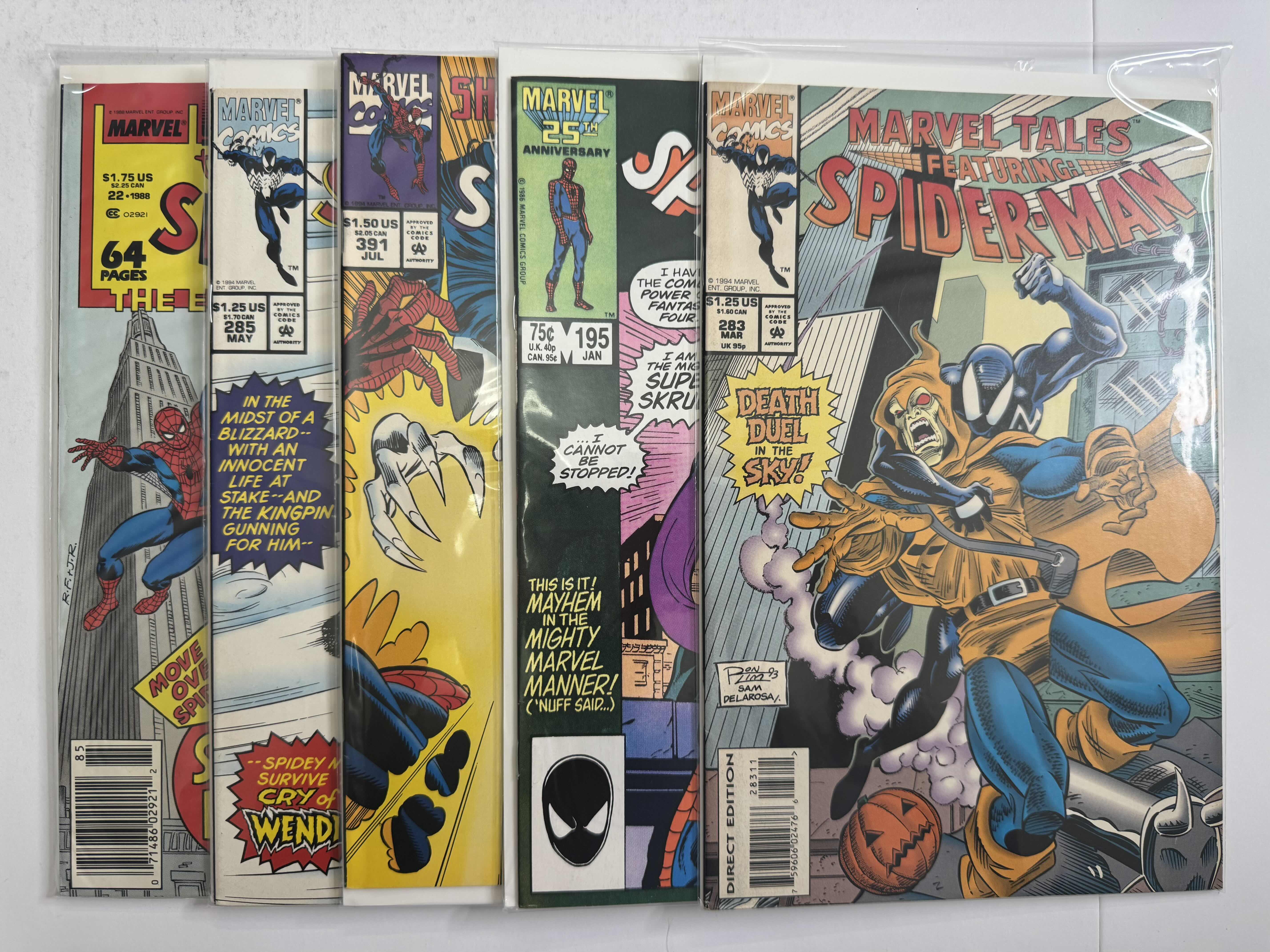 Photo 1 of 9-VINTAGE SPIDER-MAN COMIC BOOKS