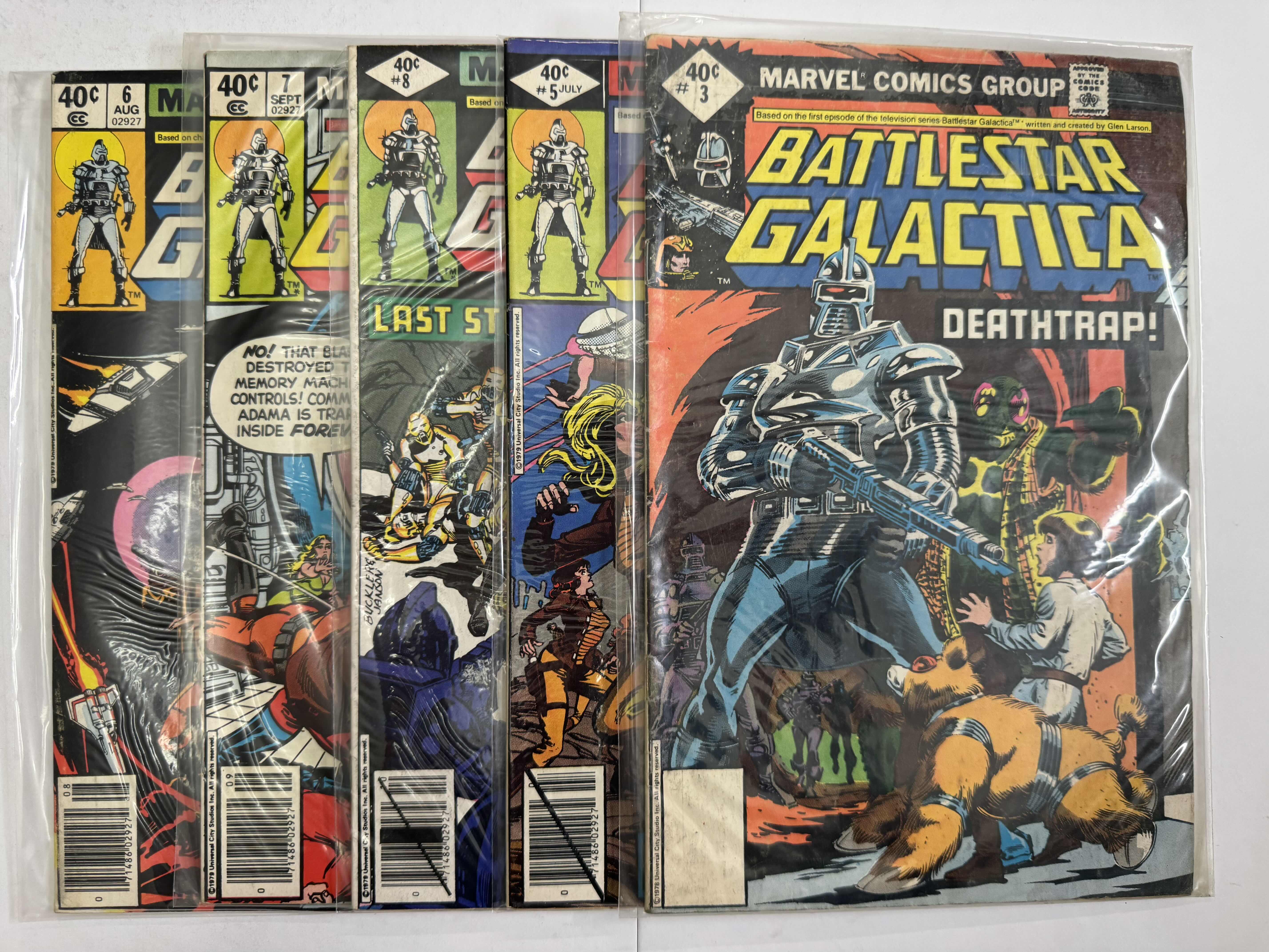Photo 1 of 9- VINTAGE BATTLESTAR GALACTICA MARVEL COMIC BOOKS