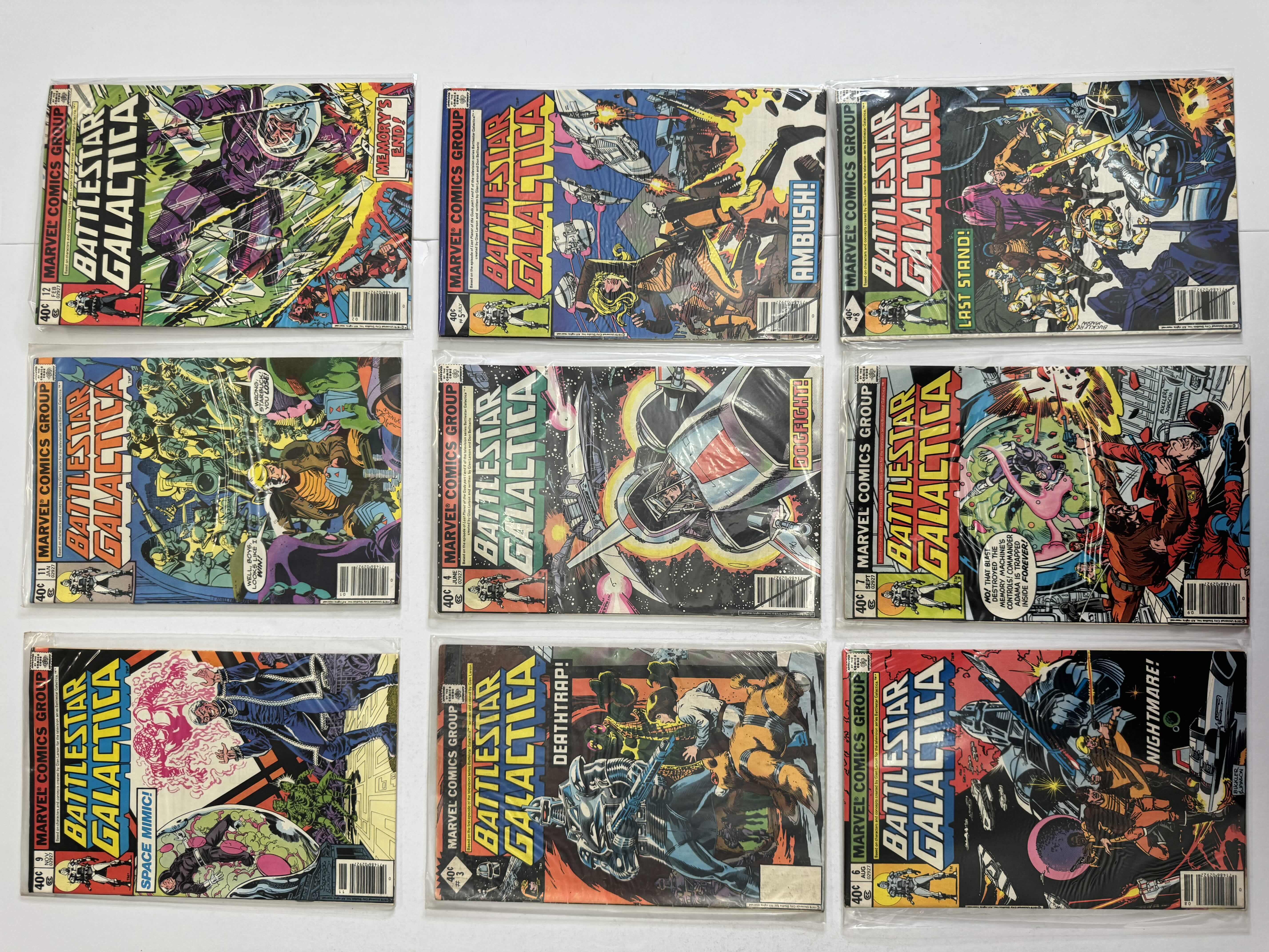 Photo 1 of 9- VINTAGE BATTLESTAR GALACTICA MARVEL COMIC BOOKS