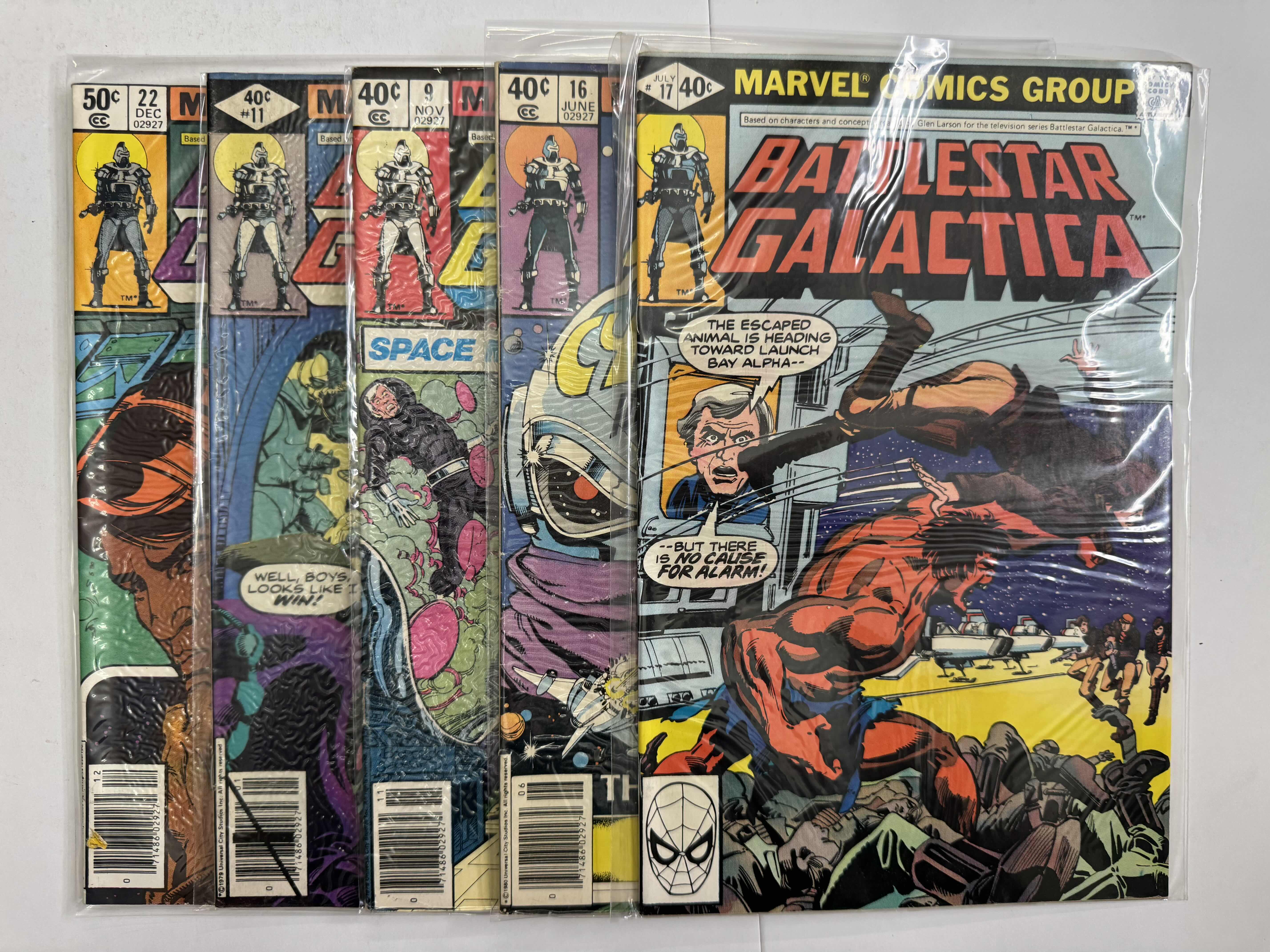 Photo 1 of 9- VINTAGE BATTLESTAR GALACTICA MARVEL COMIC BOOKS