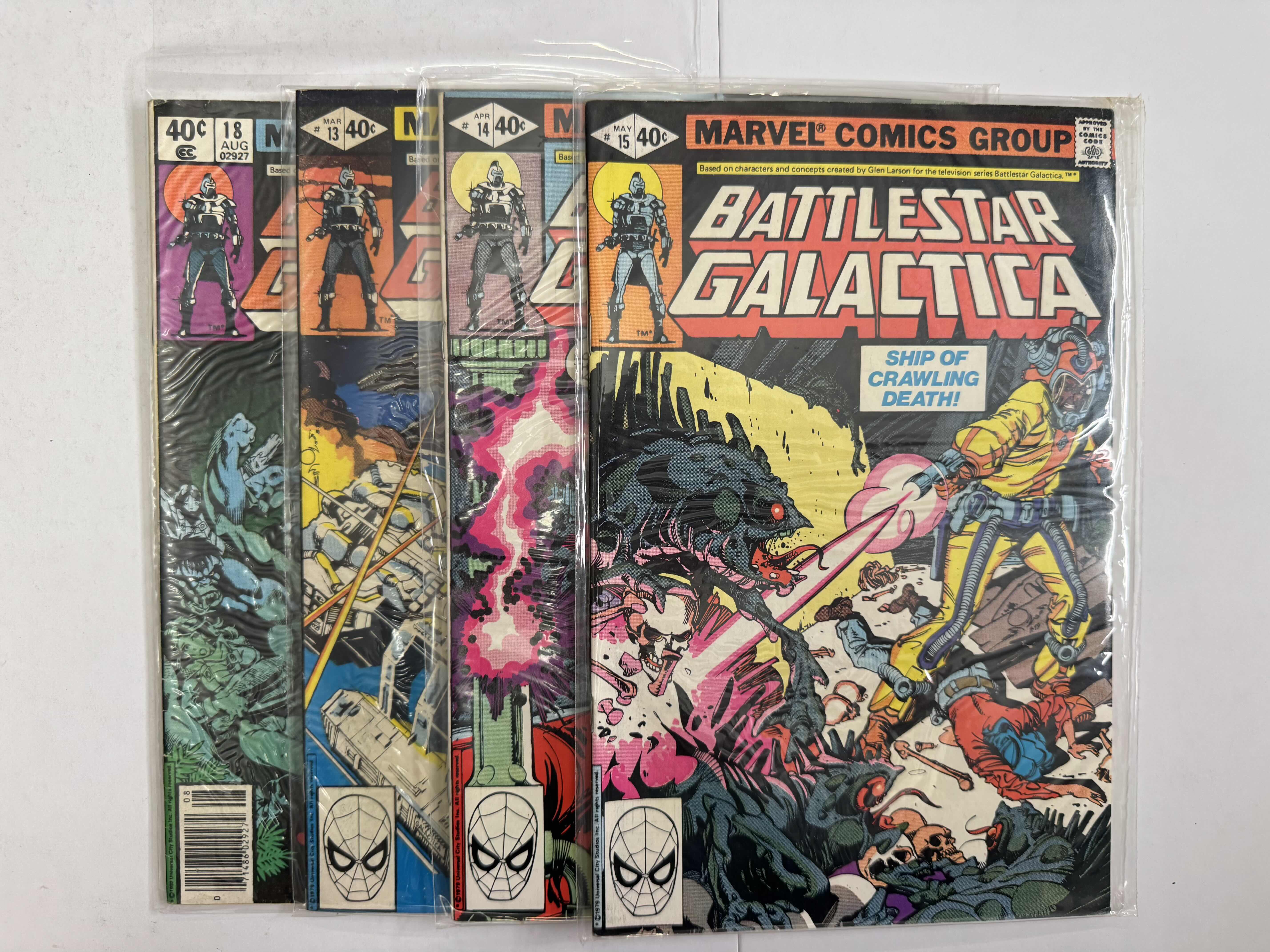 Photo 1 of 9- VINTAGE BATTLESTAR GALACTICA MARVEL COMIC BOOKS