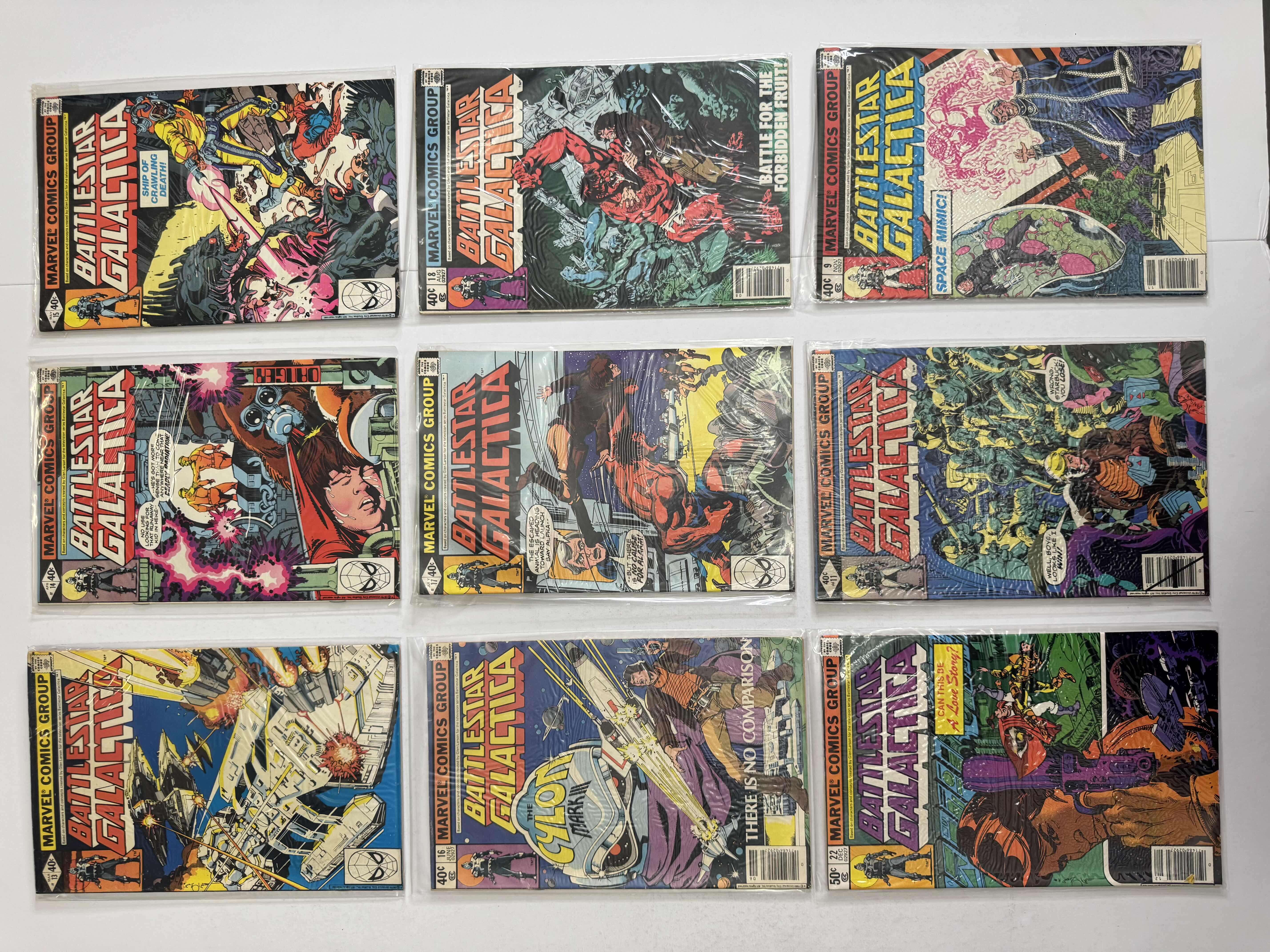 Photo 1 of 9- VINTAGE BATTLESTAR GALACTICA MARVEL COMIC BOOKS