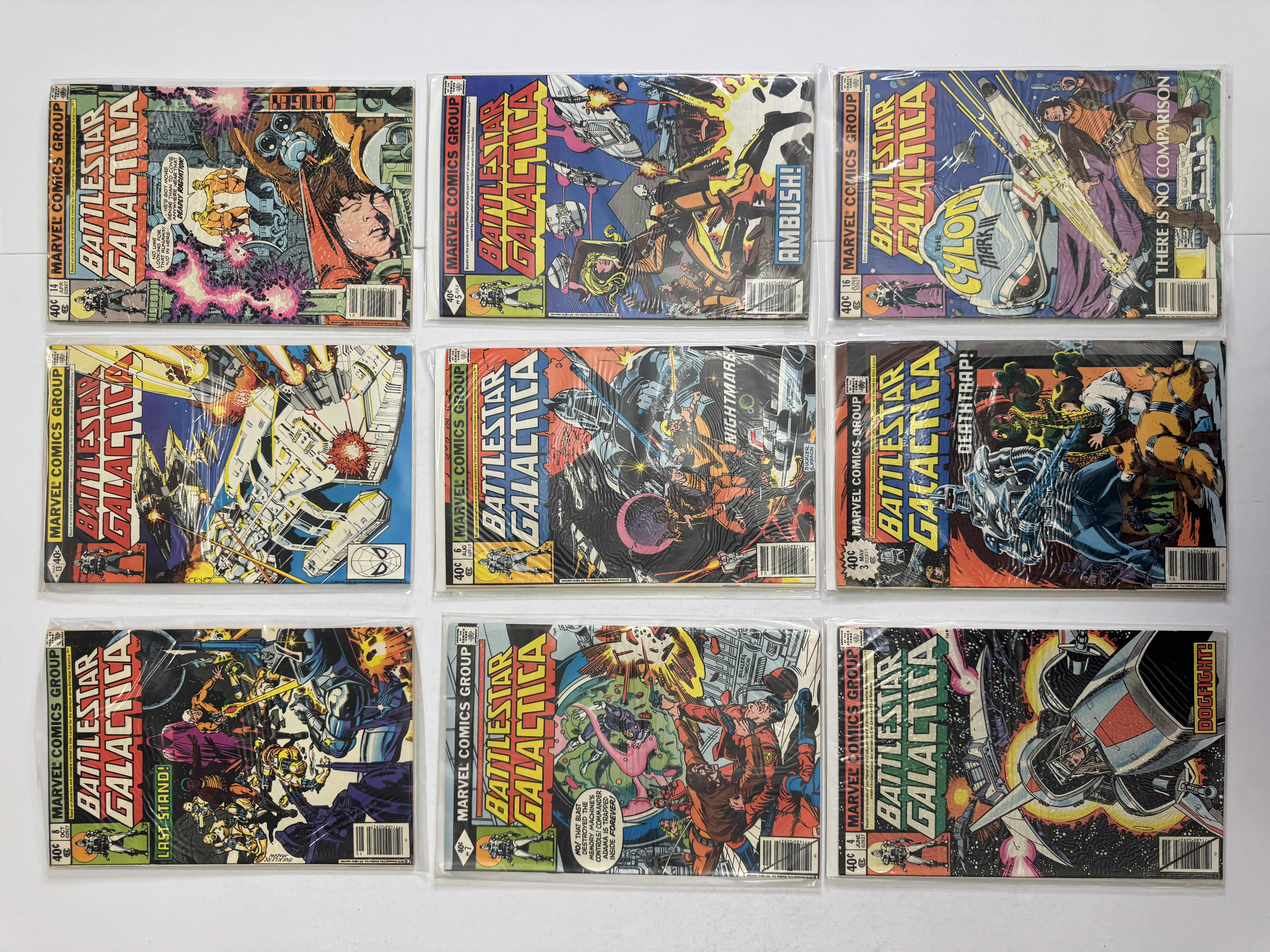 Photo 1 of 9- VINTAGE BATTLESTAR GALACTICA MARVEL COMIC BOOKS