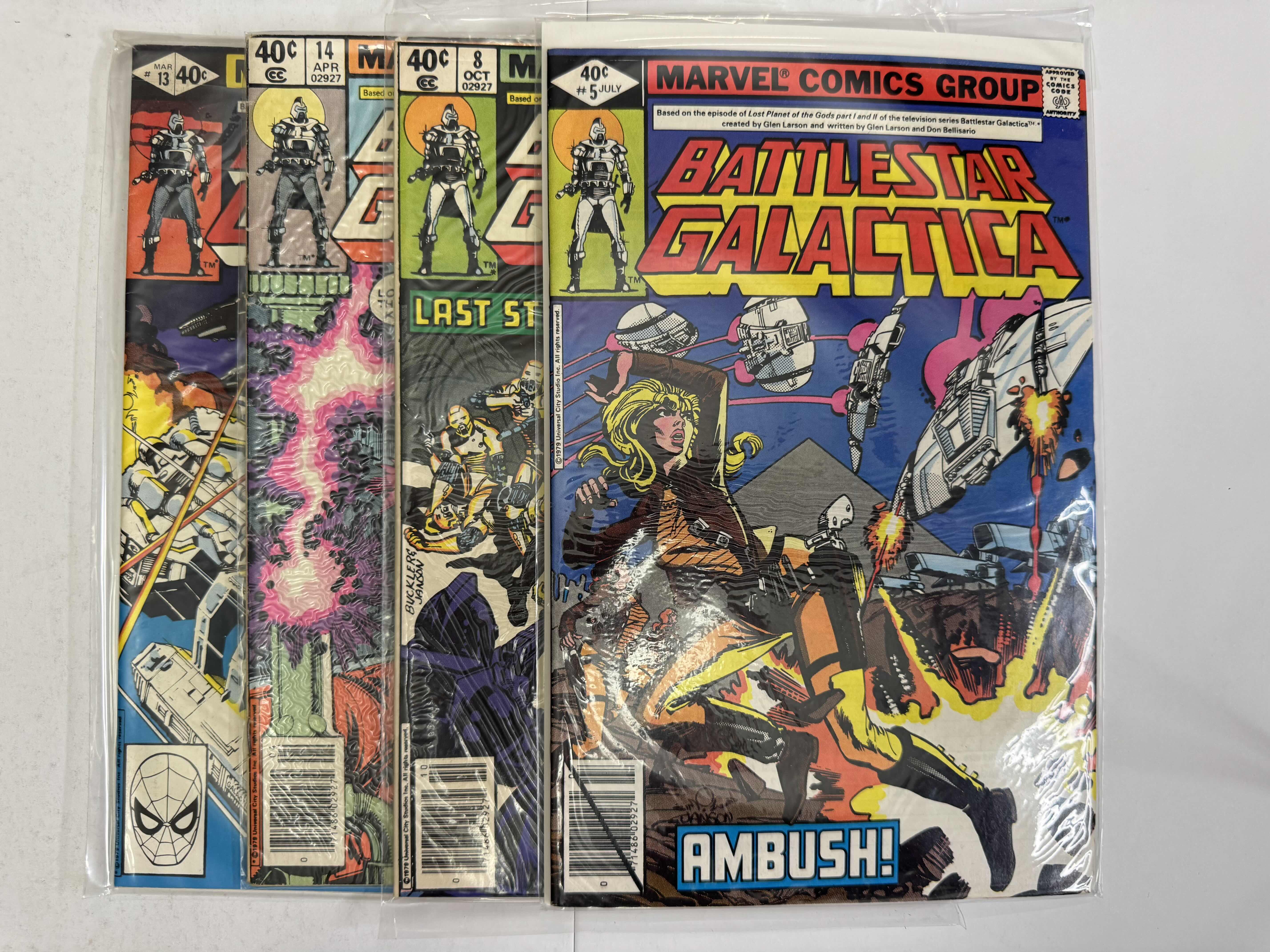 Photo 1 of 9- VINTAGE BATTLESTAR GALACTICA MARVEL COMIC BOOKS