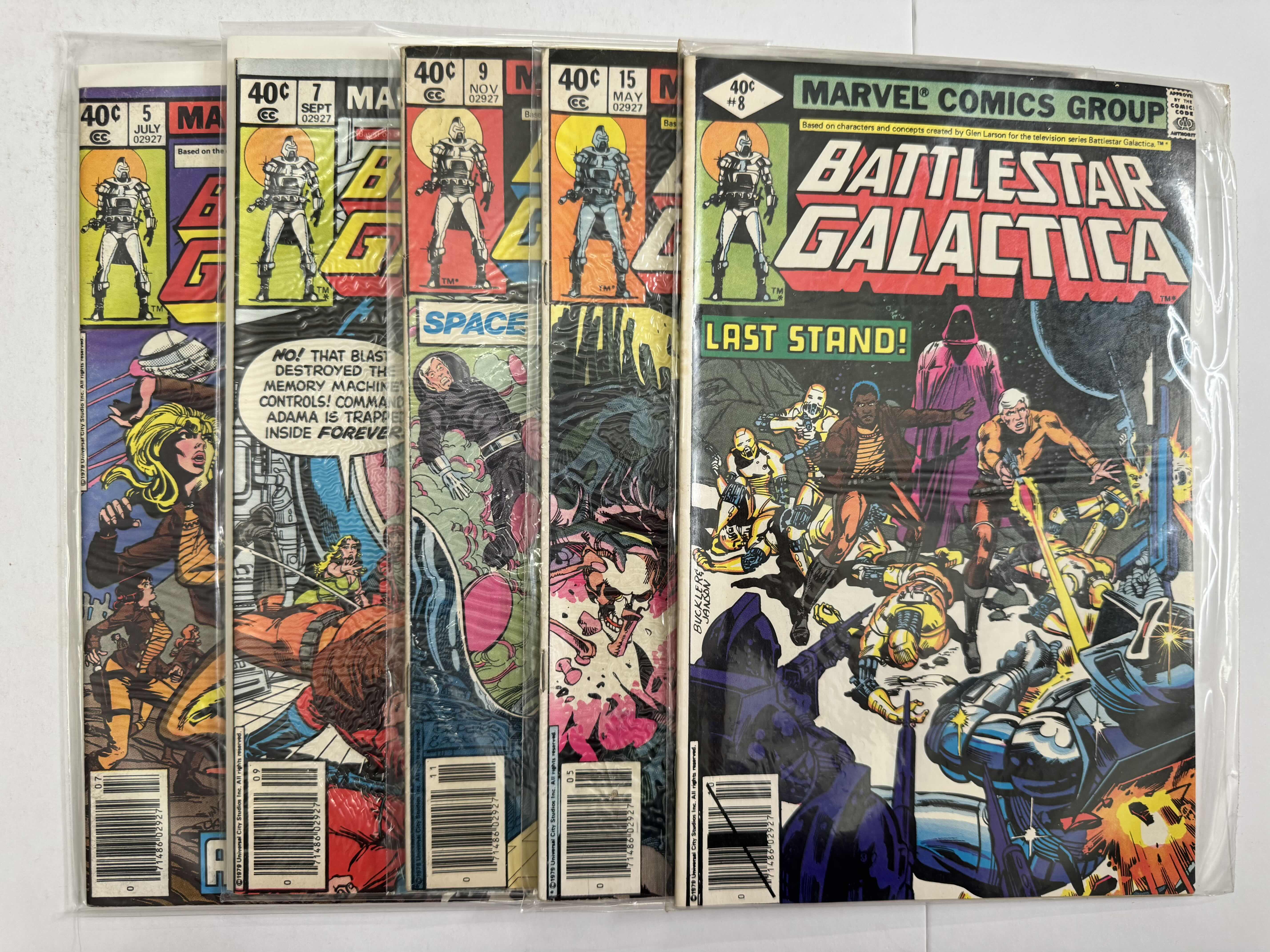 Photo 1 of 9- VINTAGE BATTLESTAR GALACTICA MARVEL COMIC BOOKS