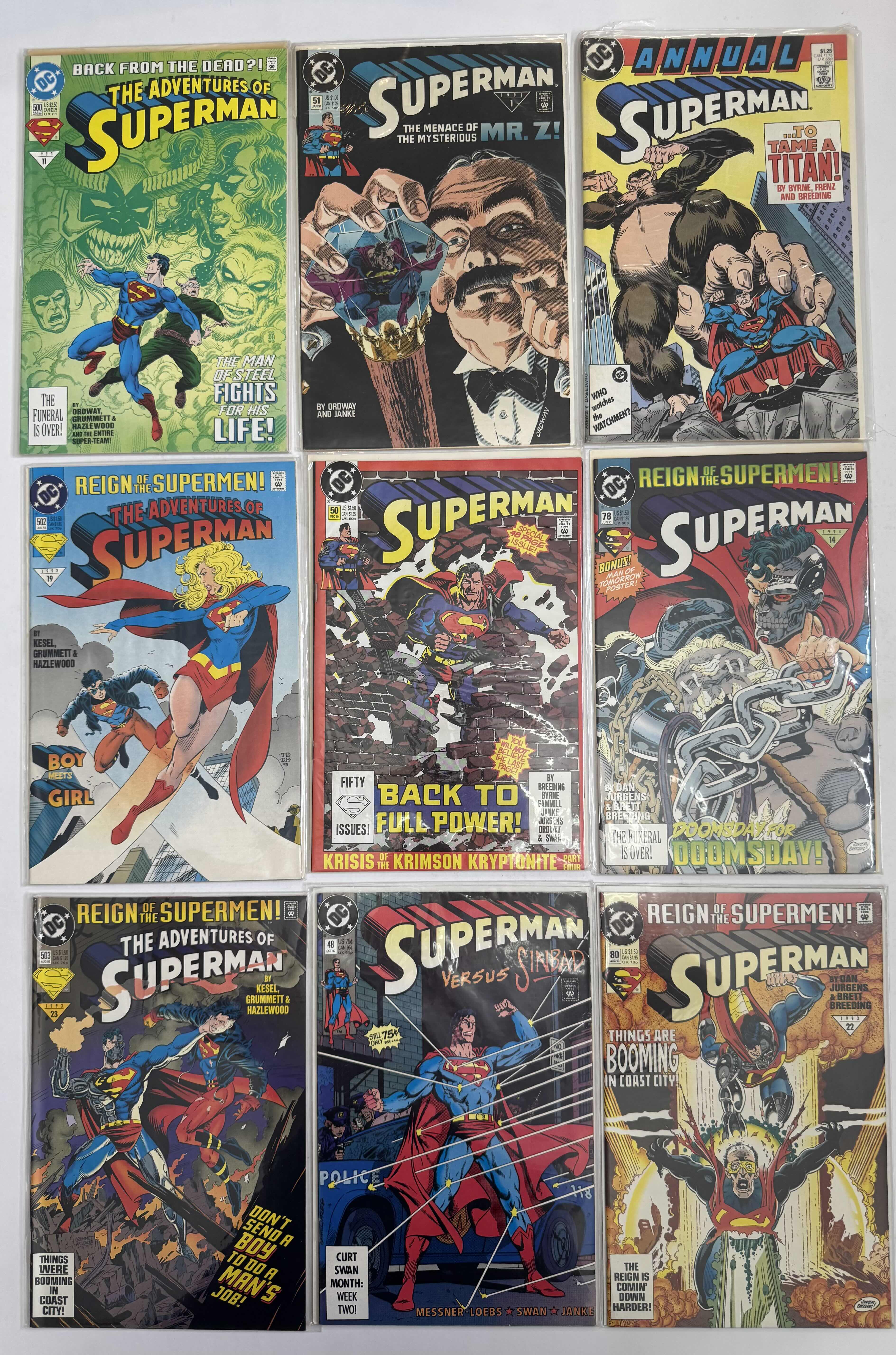 Photo 1 of 9- VINTAGE DC SUPERMAN COMIC BOOKS