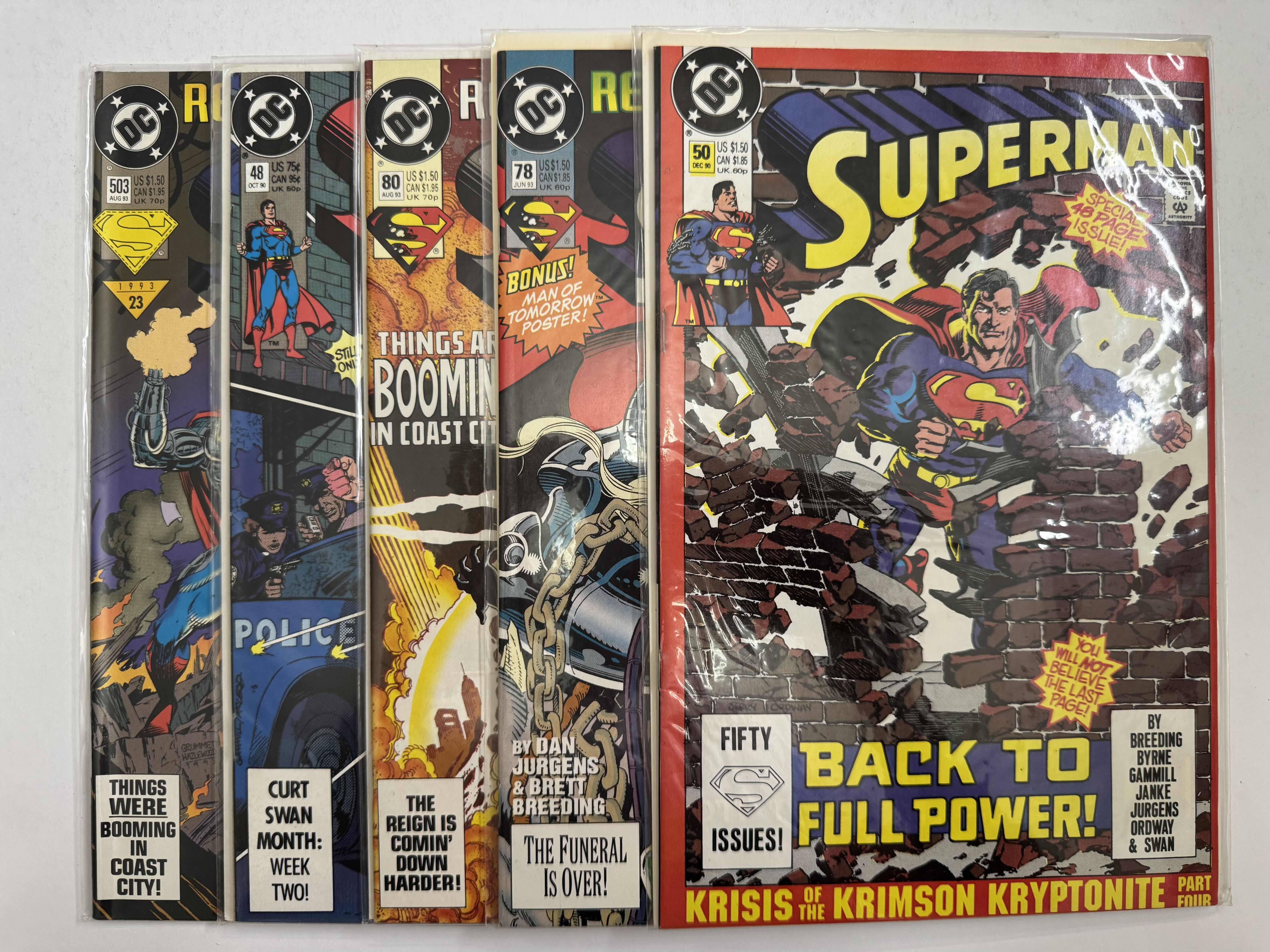 Photo 1 of 9- VINTAGE DC SUPERMAN COMIC BOOKS