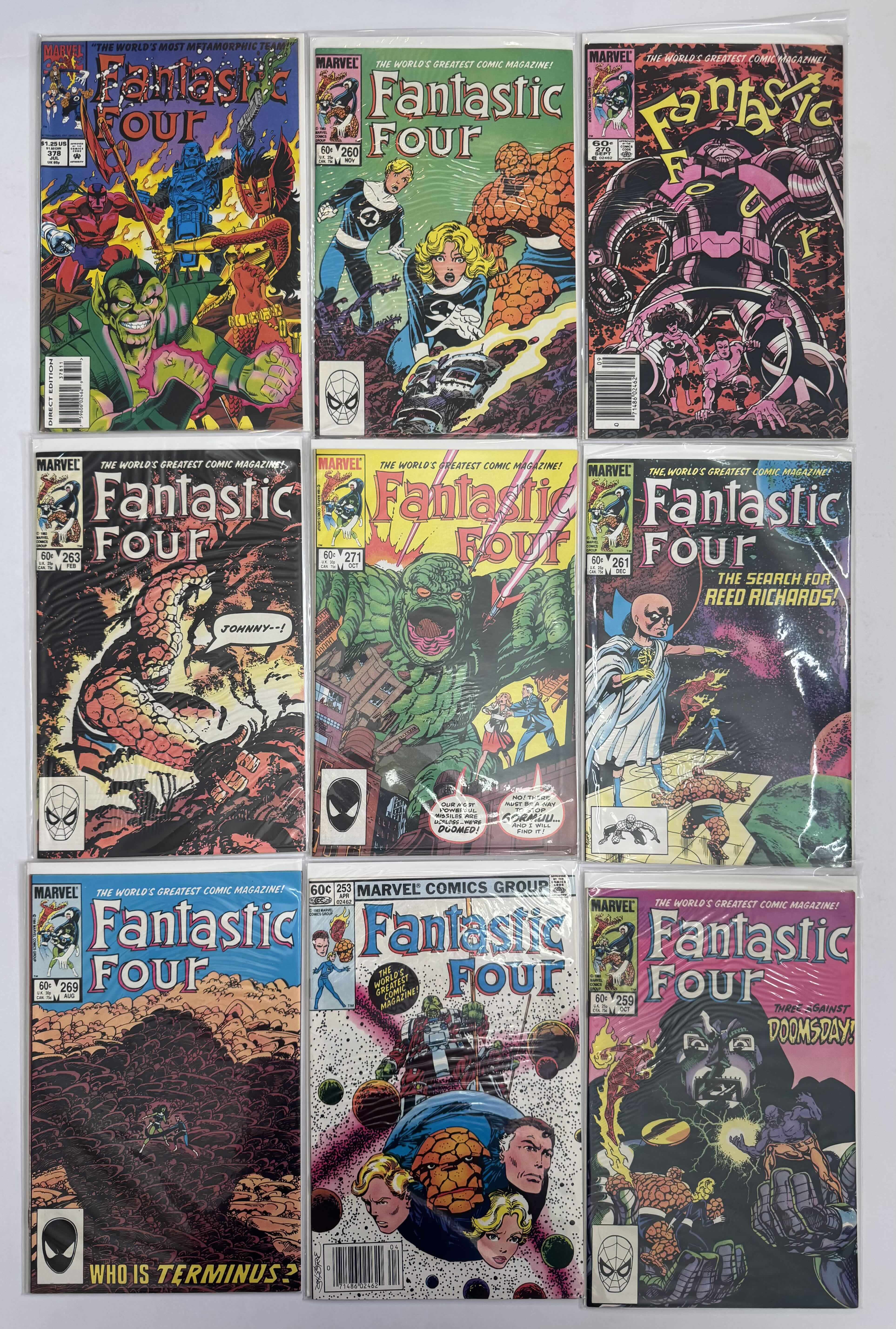 Photo 1 of 9- VINTAGE MARVEL FANTASTIC FOUR COMIC BOOKS