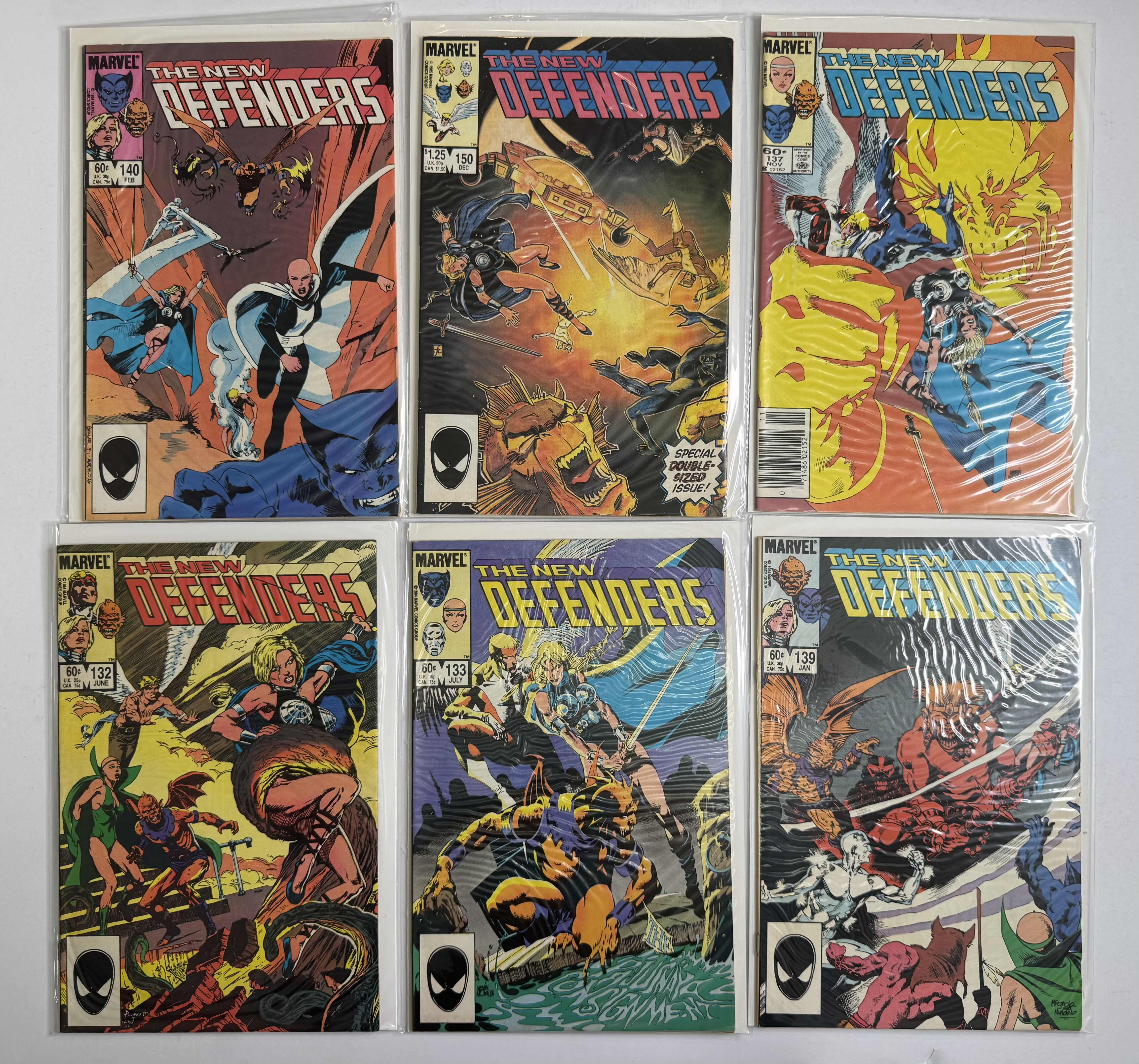 Photo 1 of 6- VINTAGE MARVEL THE NEW DEFENDERS COMIC BOOKS