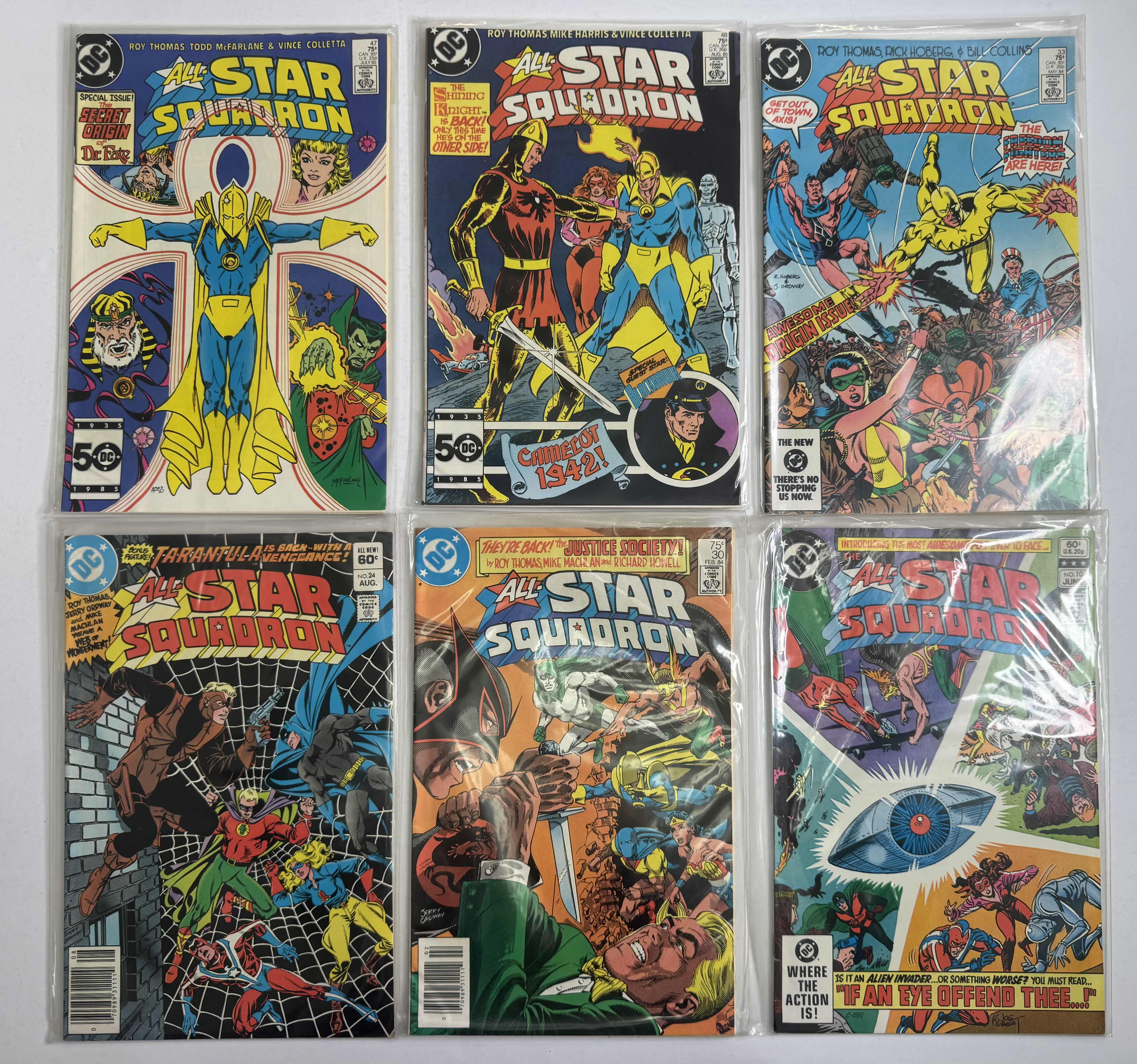 Photo 1 of 6- VINTAGE DC ALL-STAR SQUADRON COMIC BOOKS