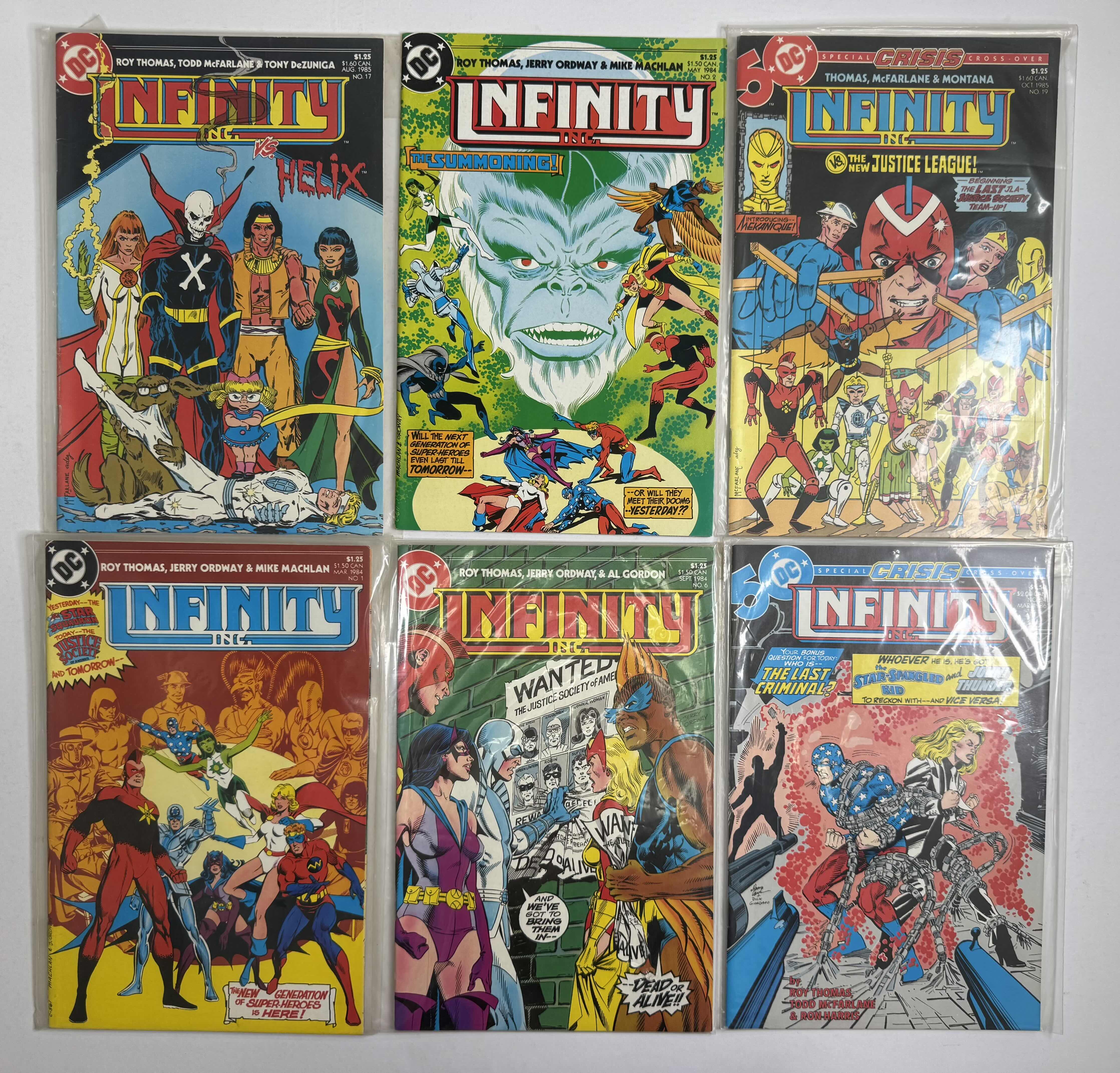 Photo 1 of 6- VINTAGE DC INFINITY INC. COMIC BOOKS