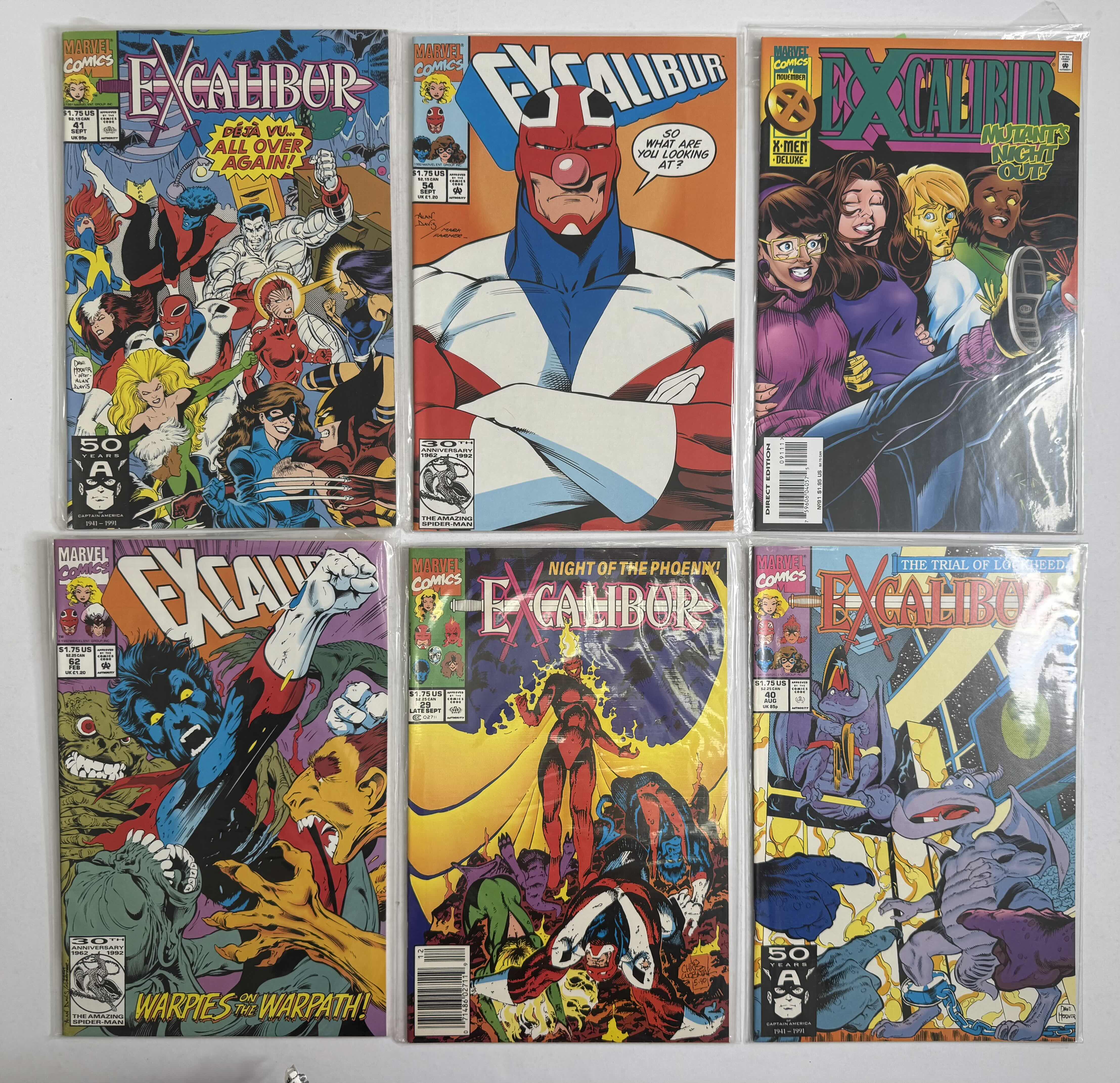 Photo 1 of 6- VINTAGE MARVEL EXCALIBUR COMIC BOOKS