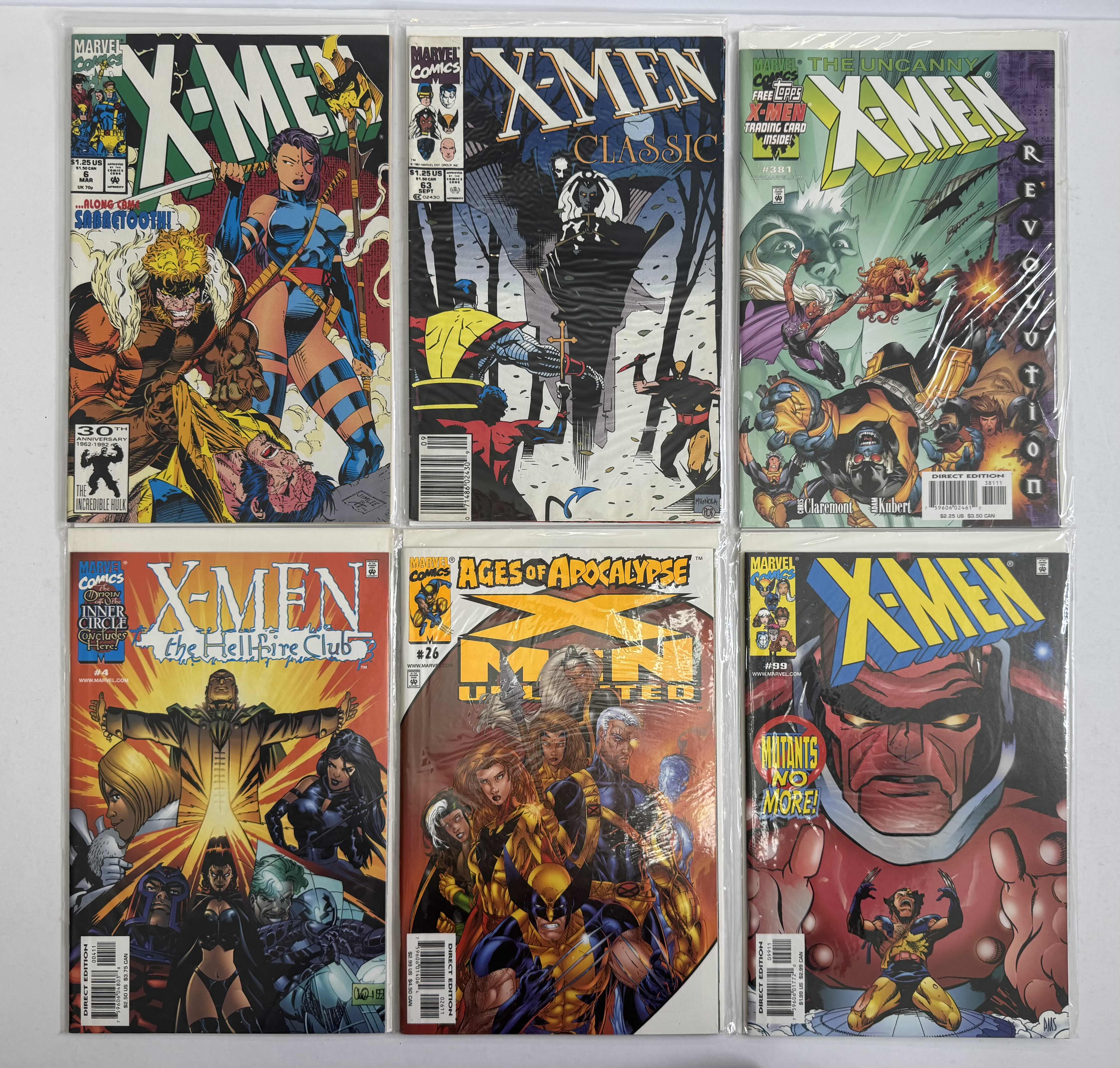 Photo 1 of 6- VINTAGE MARVEL X-MEN COMIC BOOKS