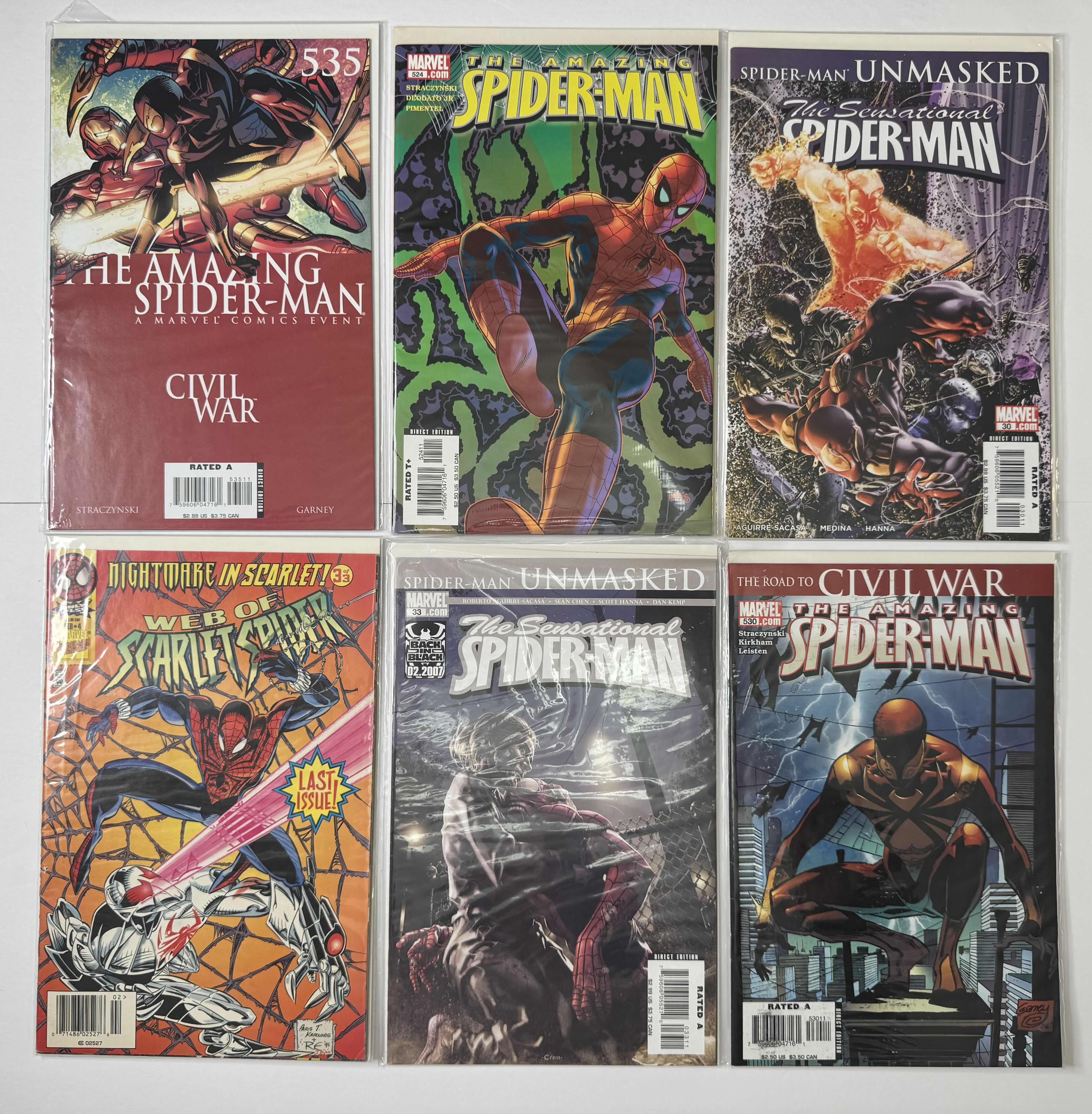 Photo 1 of 6- VINTAGE SPIDER-MAN COMIC BOOKS