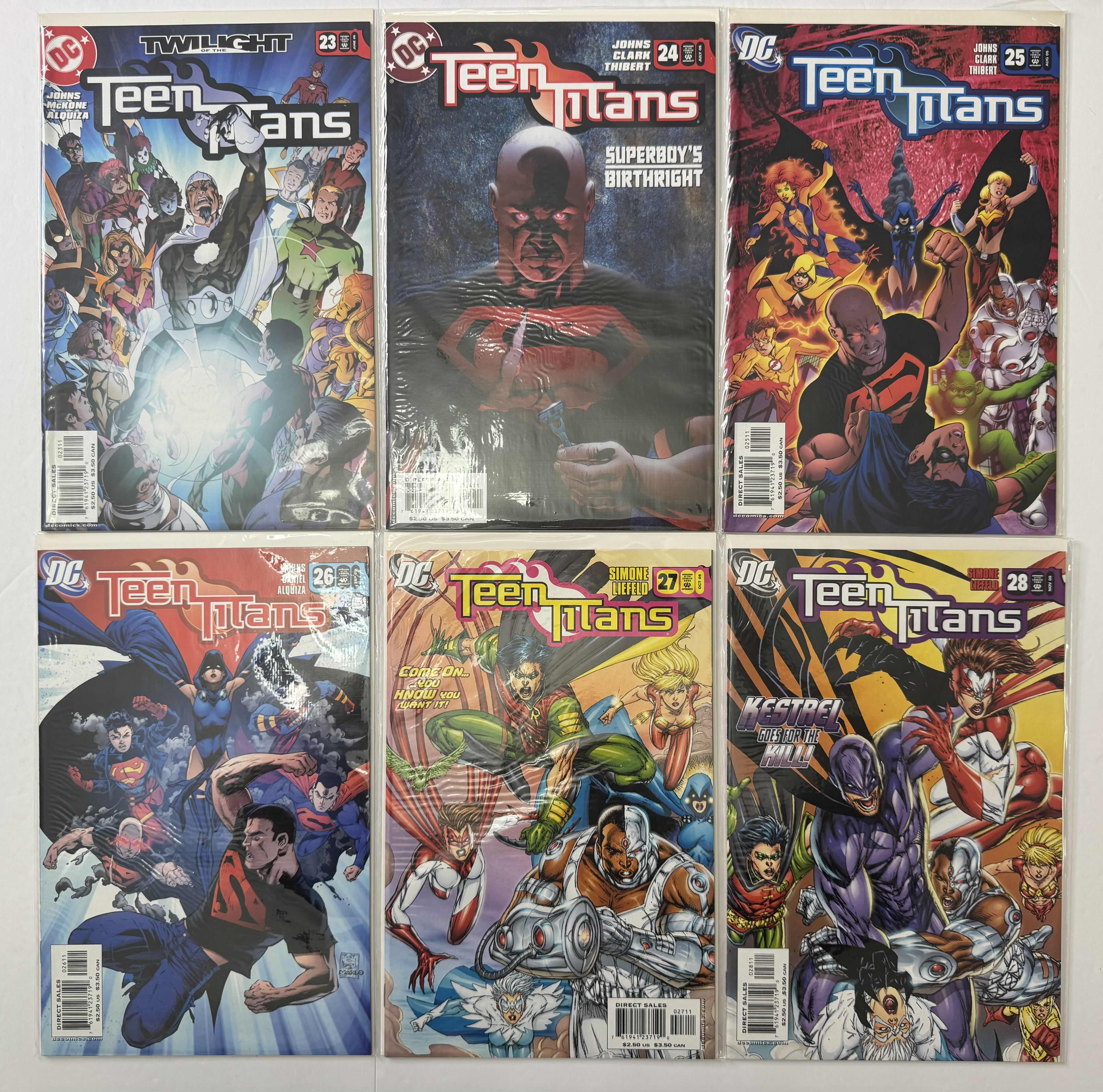 Photo 1 of 6- VINTAGE DC TEEN TITANS COMIC BOOKS