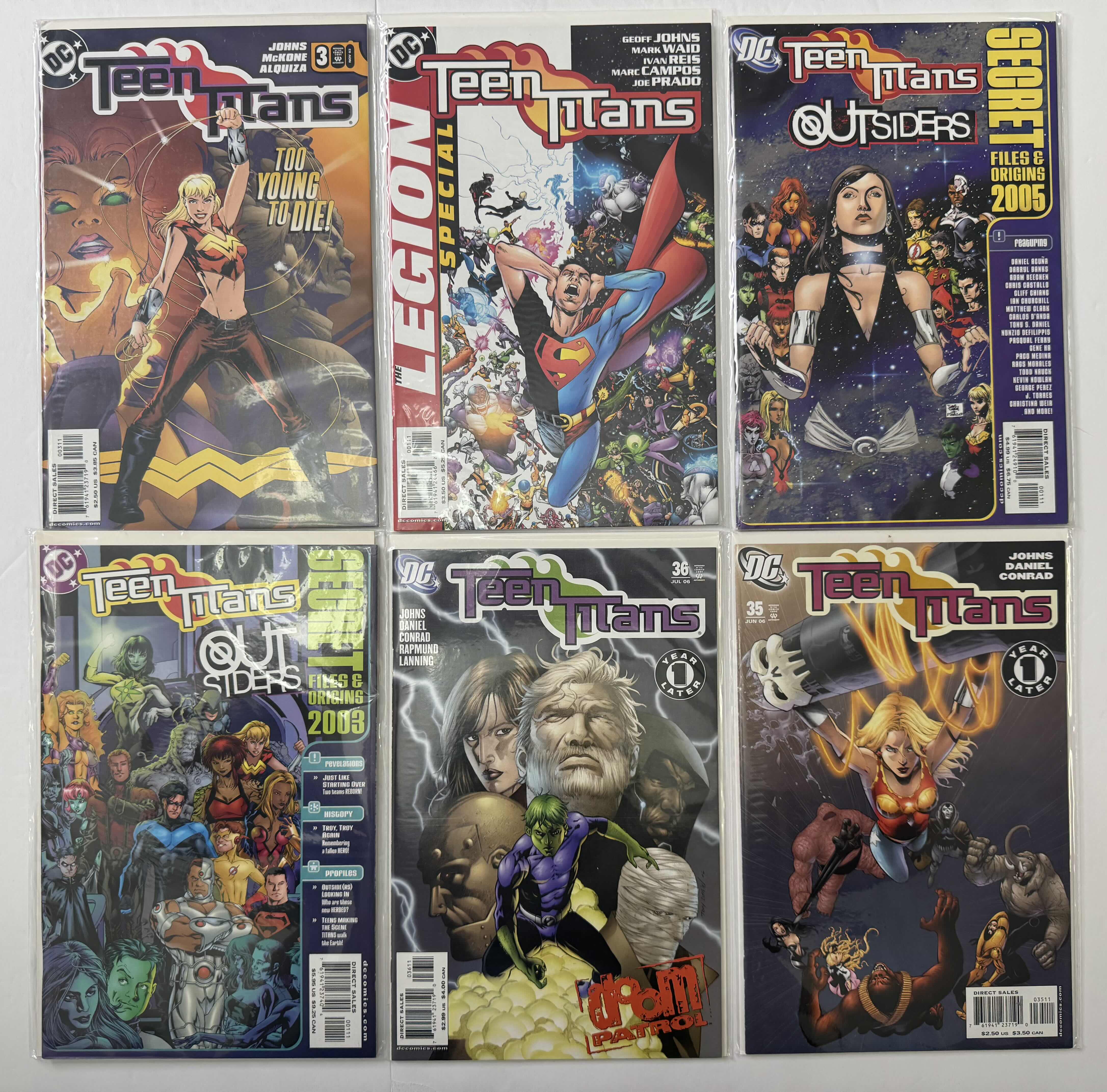 Photo 1 of 6- VINTAGE DC TEEN TITANS COMIC BOOKS