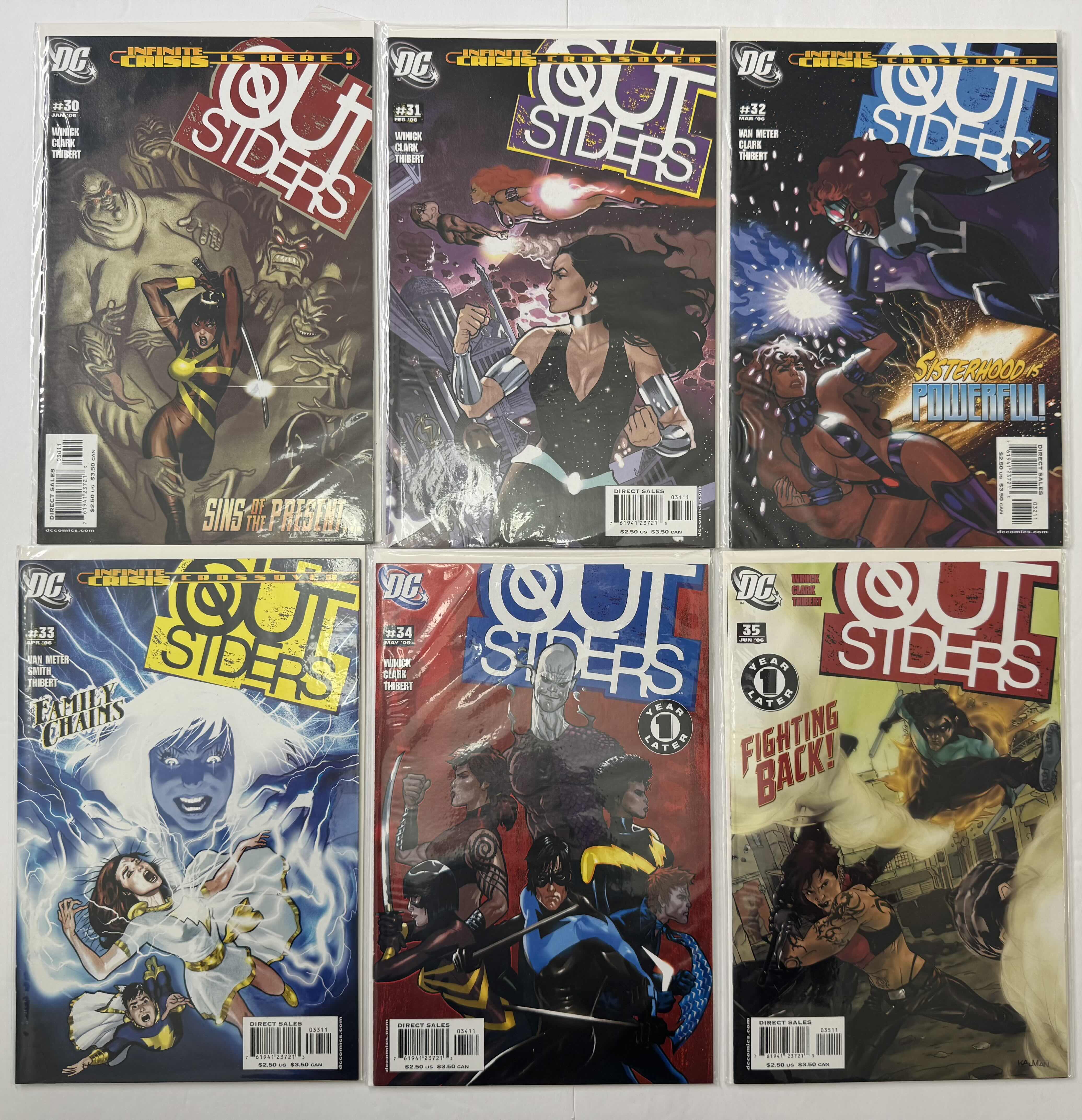 Photo 1 of 6- VINTAGE DC OUTSIDERS COMIC BOOKS
