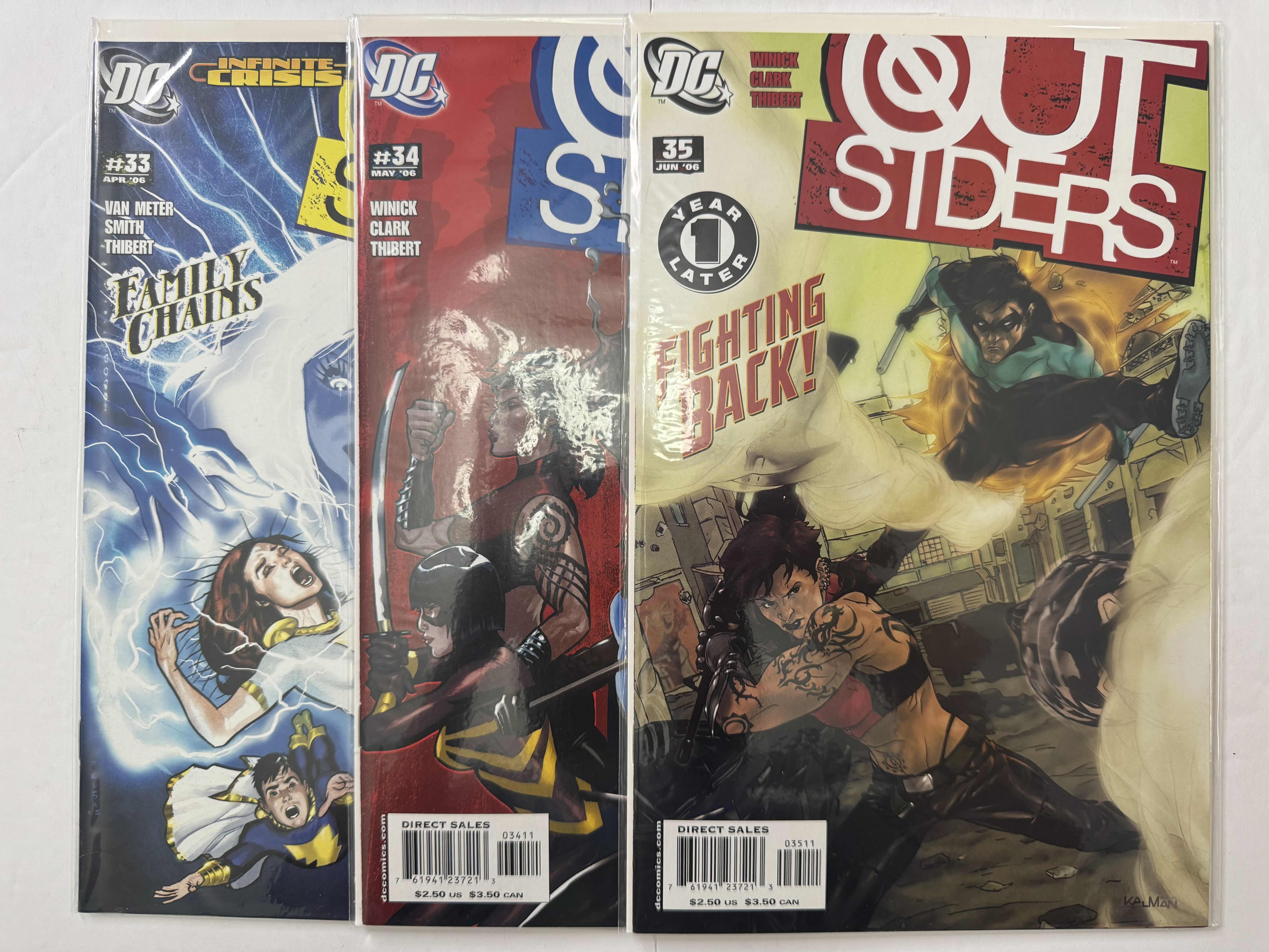 Photo 1 of 6- VINTAGE DC OUTSIDERS COMIC BOOKS