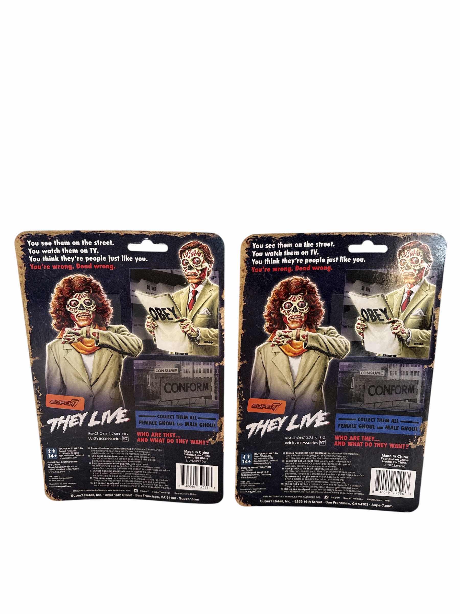 Photo 1 of THEY LIVE MALE & FEMALE GHOULS FIGURE REFLECTION TOYS