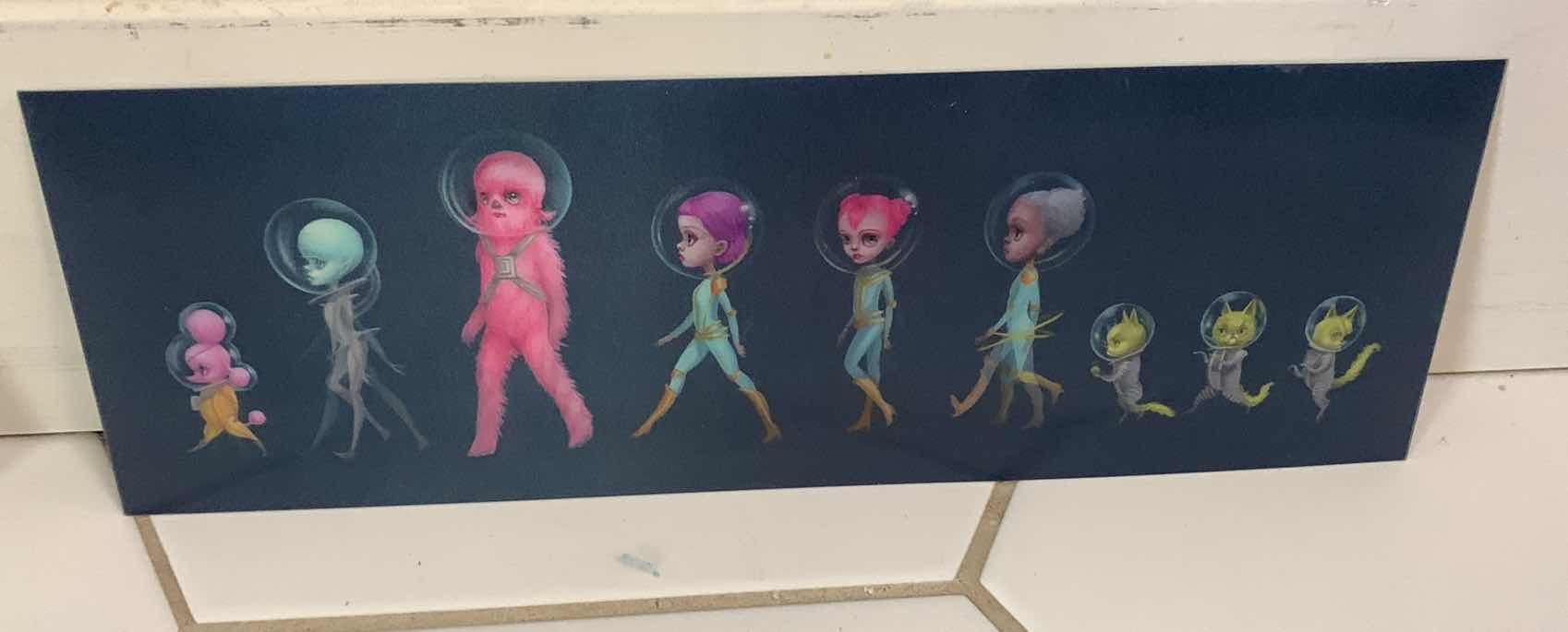 Photo 1 of ATOMIC CANDY COSMONAUTS BY MAB GRAVES LENTICULAR HOLOGRAPH ARTWORK LIMITED EDITION TO 800 9" X 7" & 12" X 4"