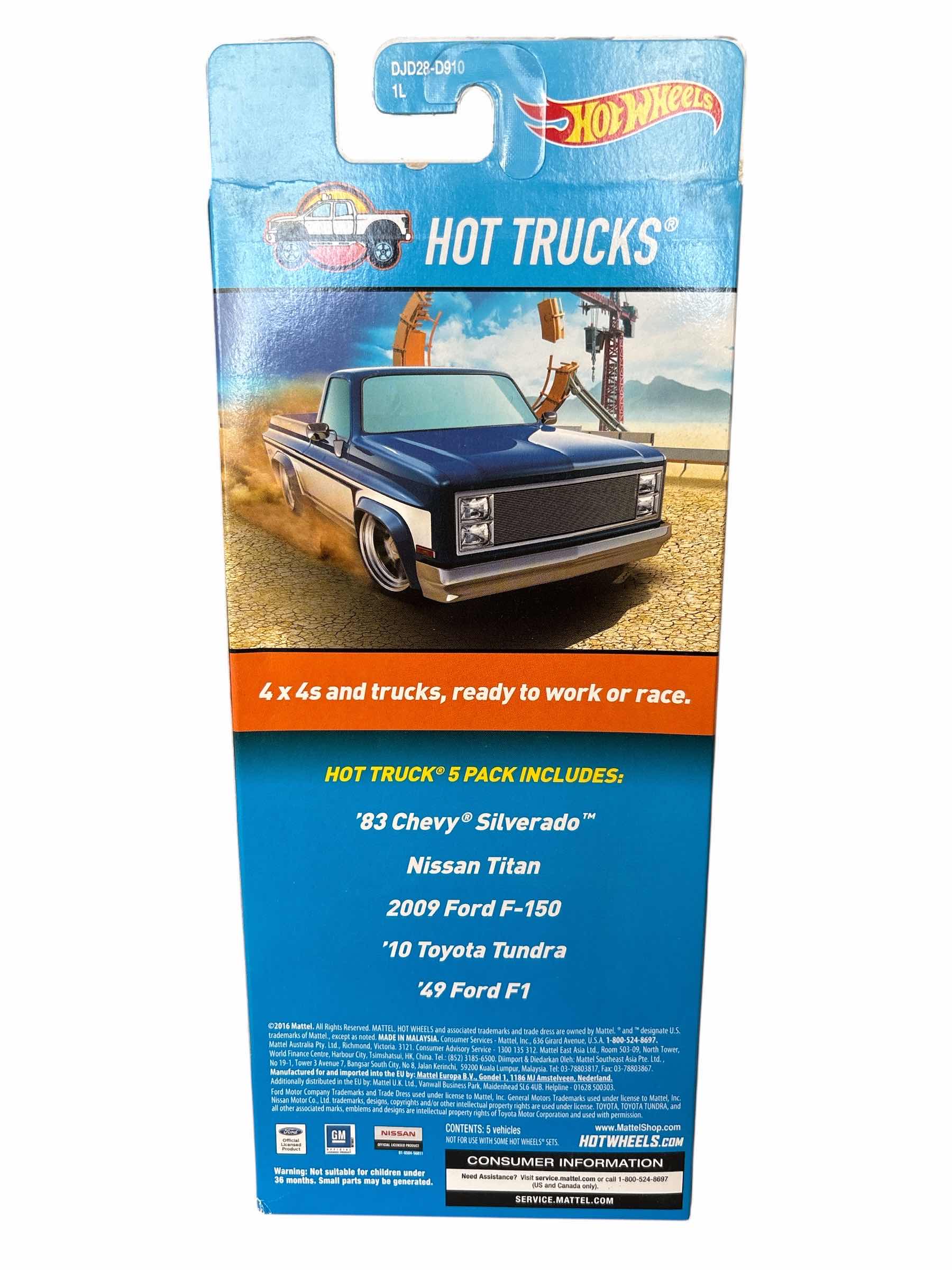 Photo 1 of $75 NIB HOT WHEELS 2016 5-PACK HOT TRUCKS