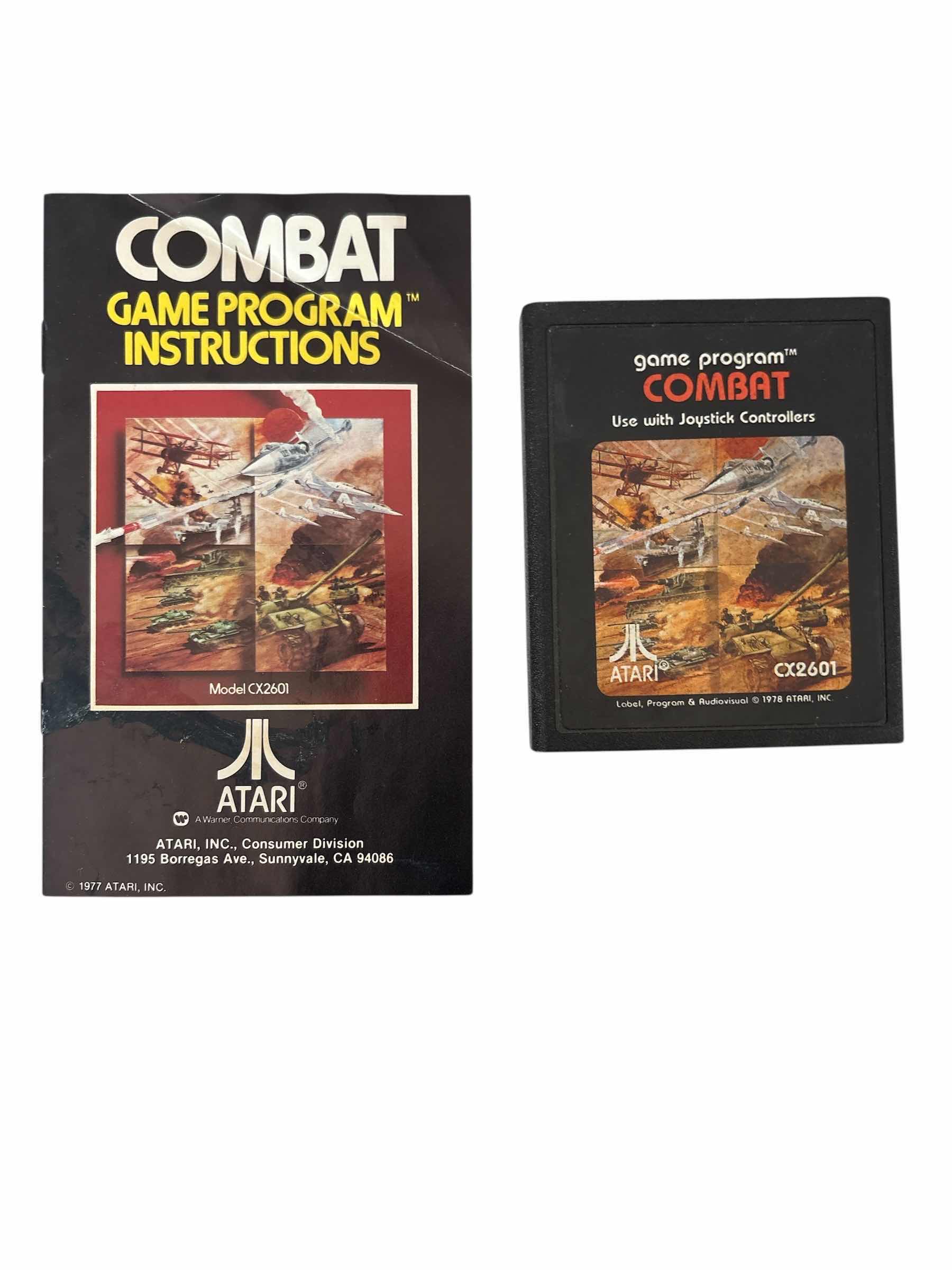 Photo 1 of $61 VINTAGE ATARI COMBAT VIDEO COMPUTER SYSTEM GAME PROGRAM CX 2601