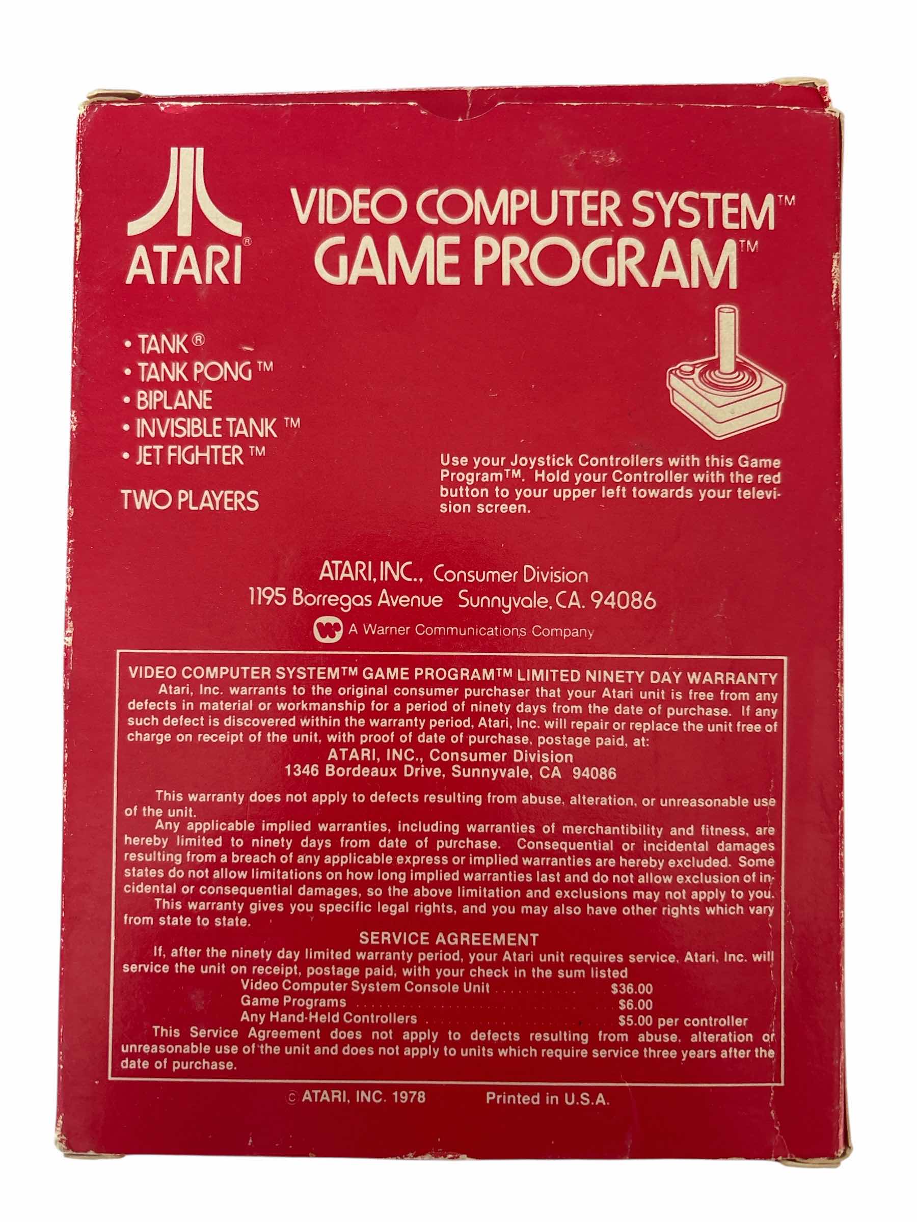 Photo 1 of $61 VINTAGE ATARI COMBAT VIDEO COMPUTER SYSTEM GAME PROGRAM CX 2601