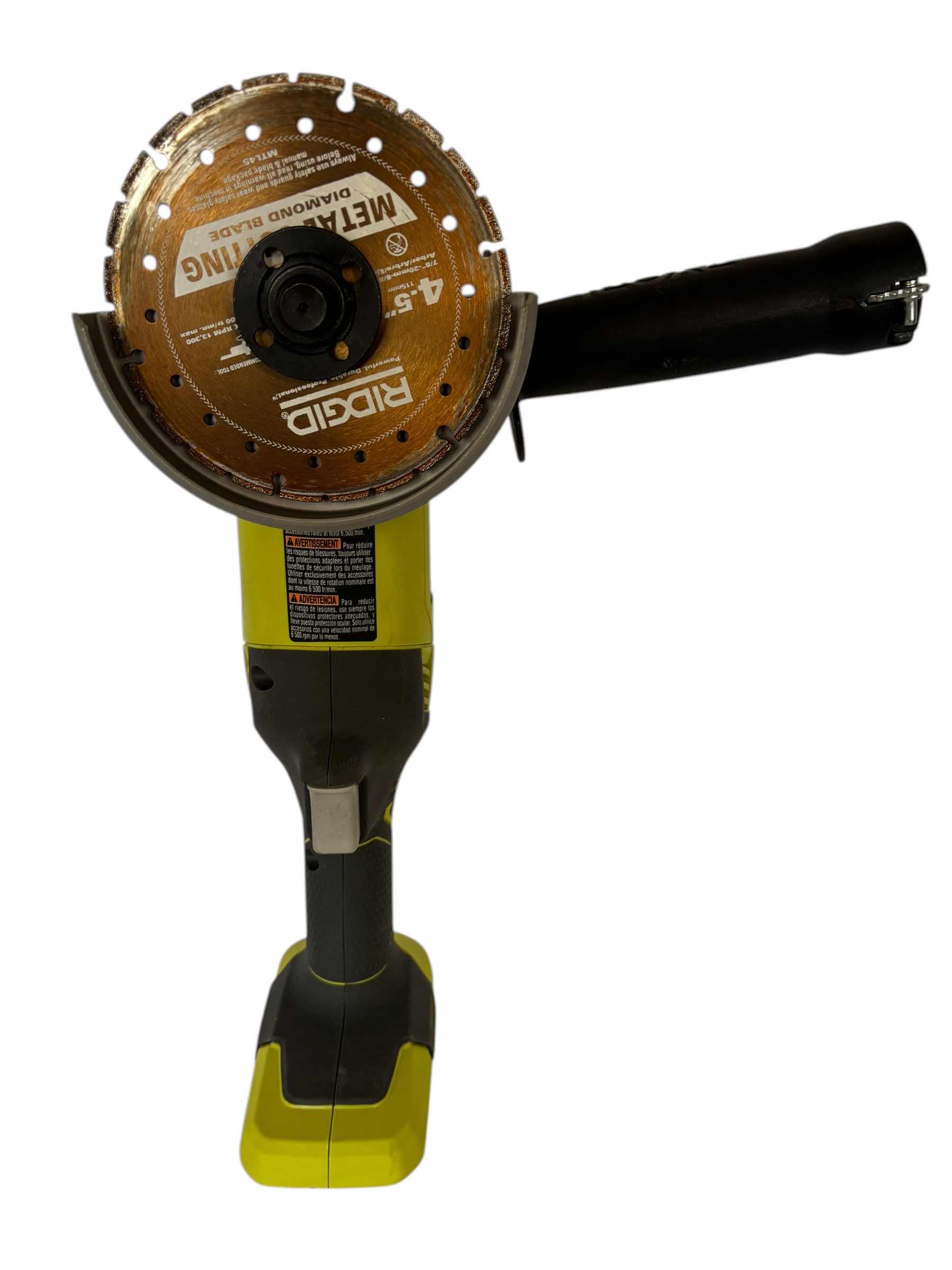 Photo 1 of $80 RYOBI CORDLESS ANGLE GRINDER