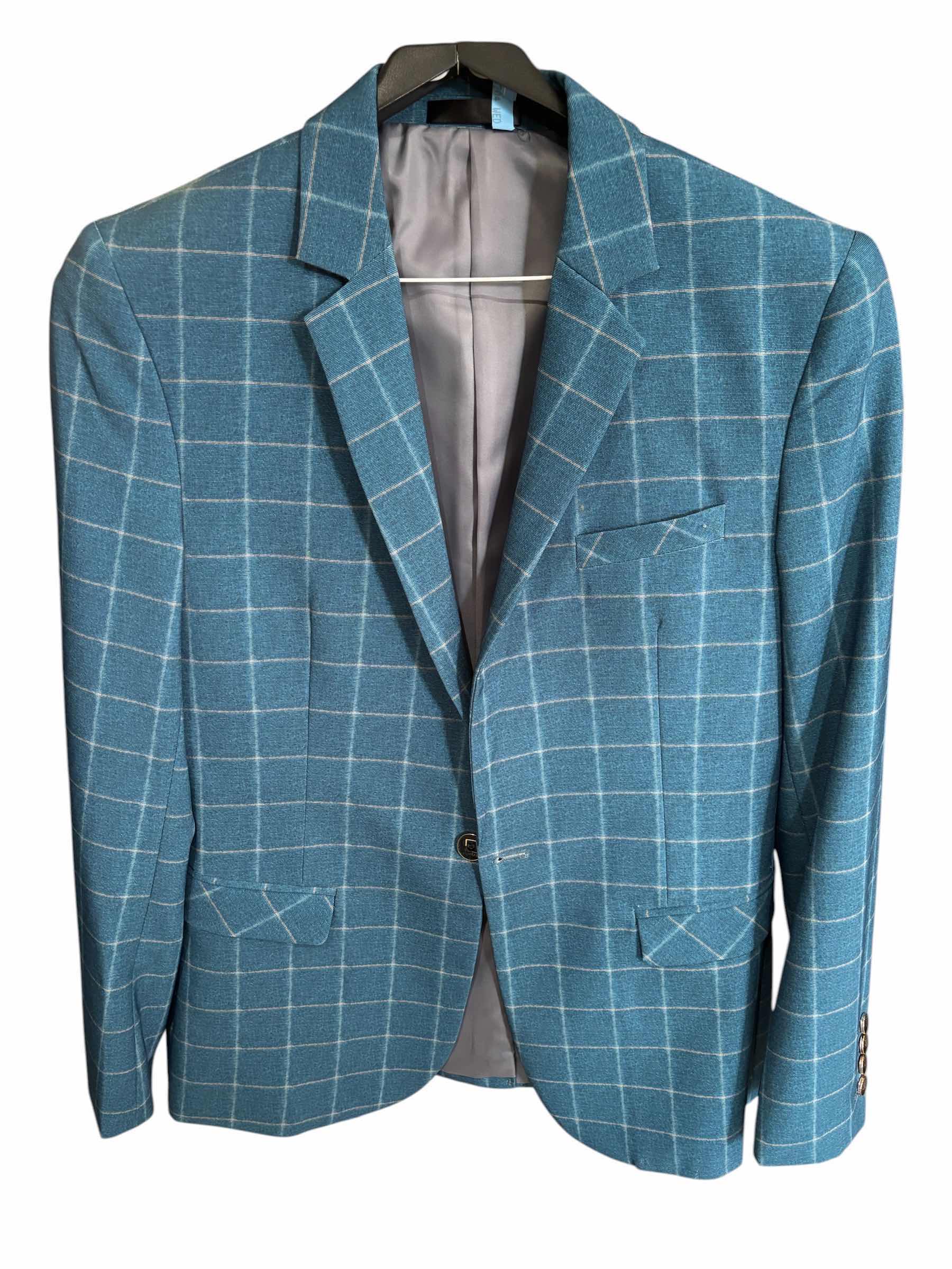 Photo 1 of PLAID SUIT WITH VEST, APPROXIMATELY SIZE M