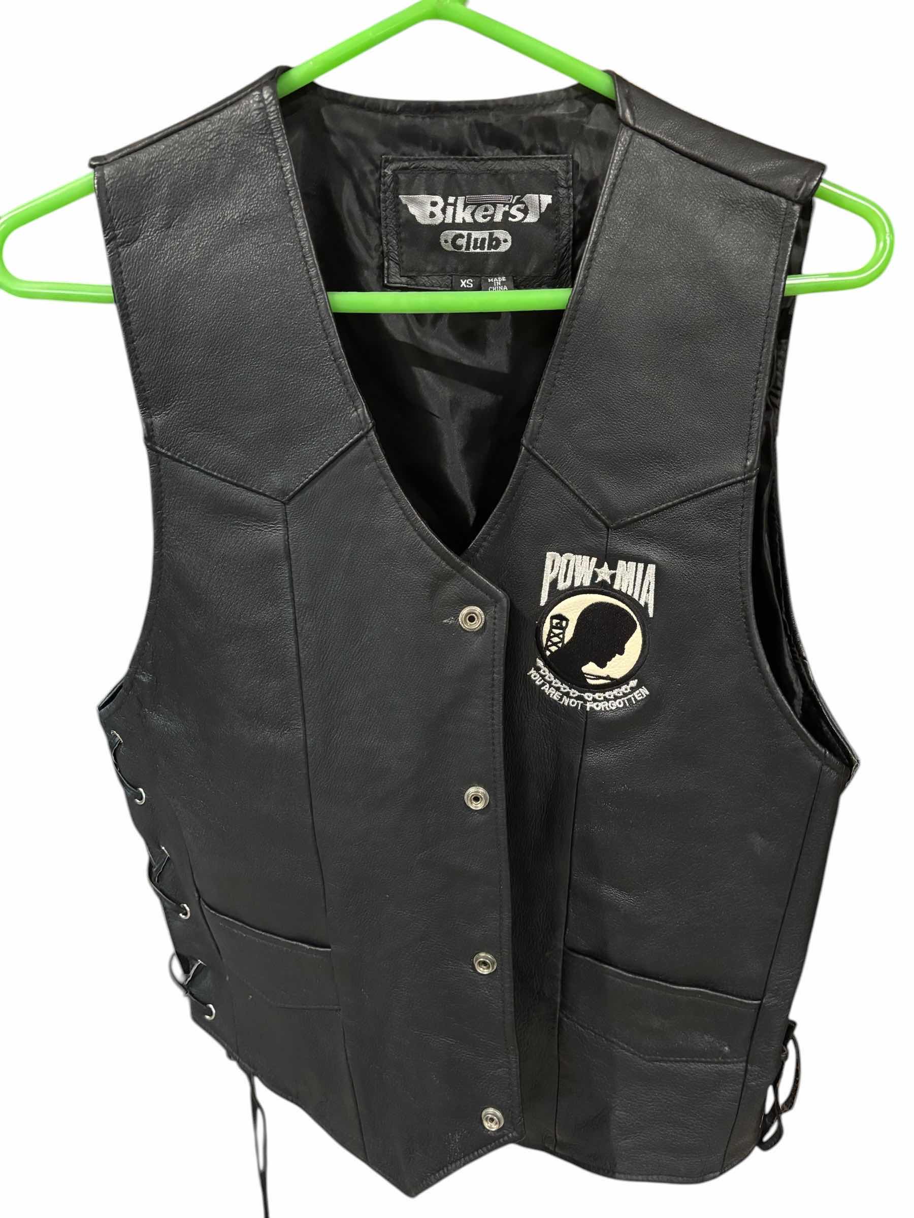 Photo 1 of BIKERS CLUB POW MIA MOTORCYCLE VEST SIZE XS