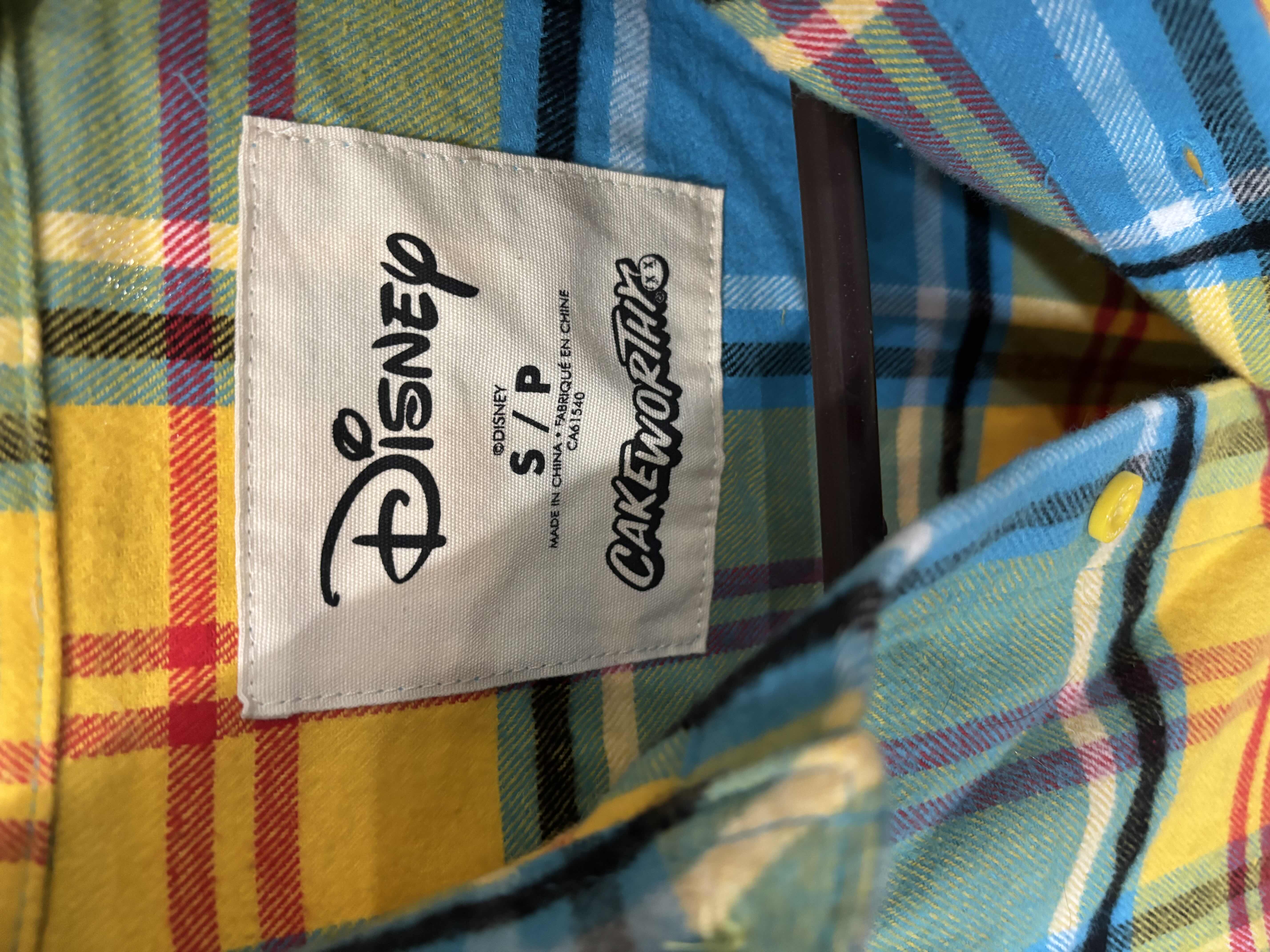 Photo 1 of $50 DISNEY CAKEWORTHY PINOCCHIO PLAID SHIRT SIZE S