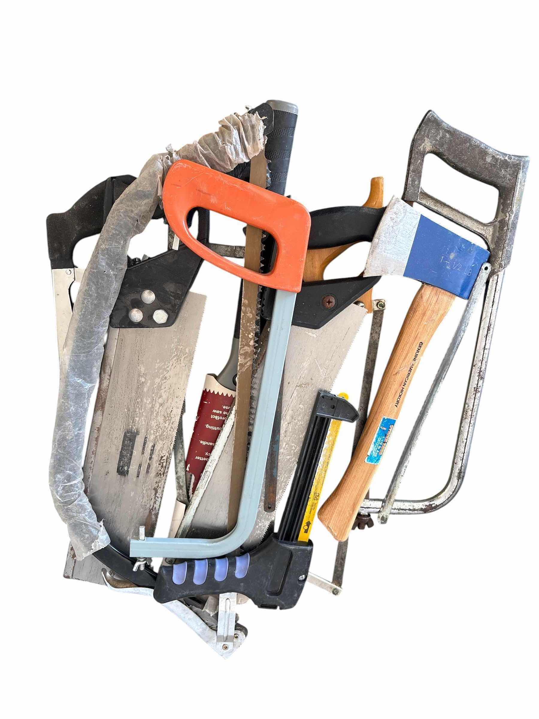 Photo 1 of LOT OF HANDSAWS & AX