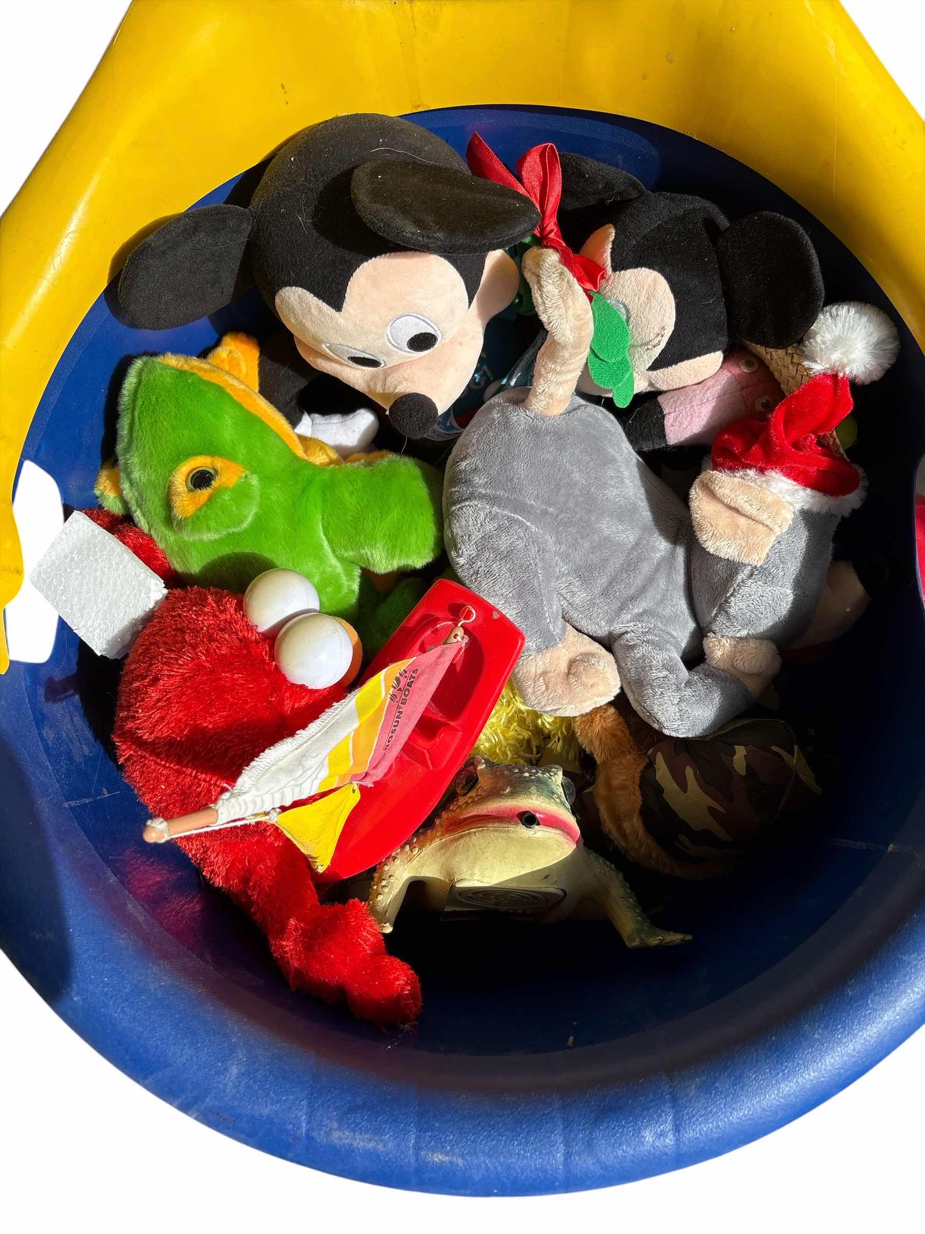 Photo 1 of PLASTIC BEAR BIN W TOYS H21”