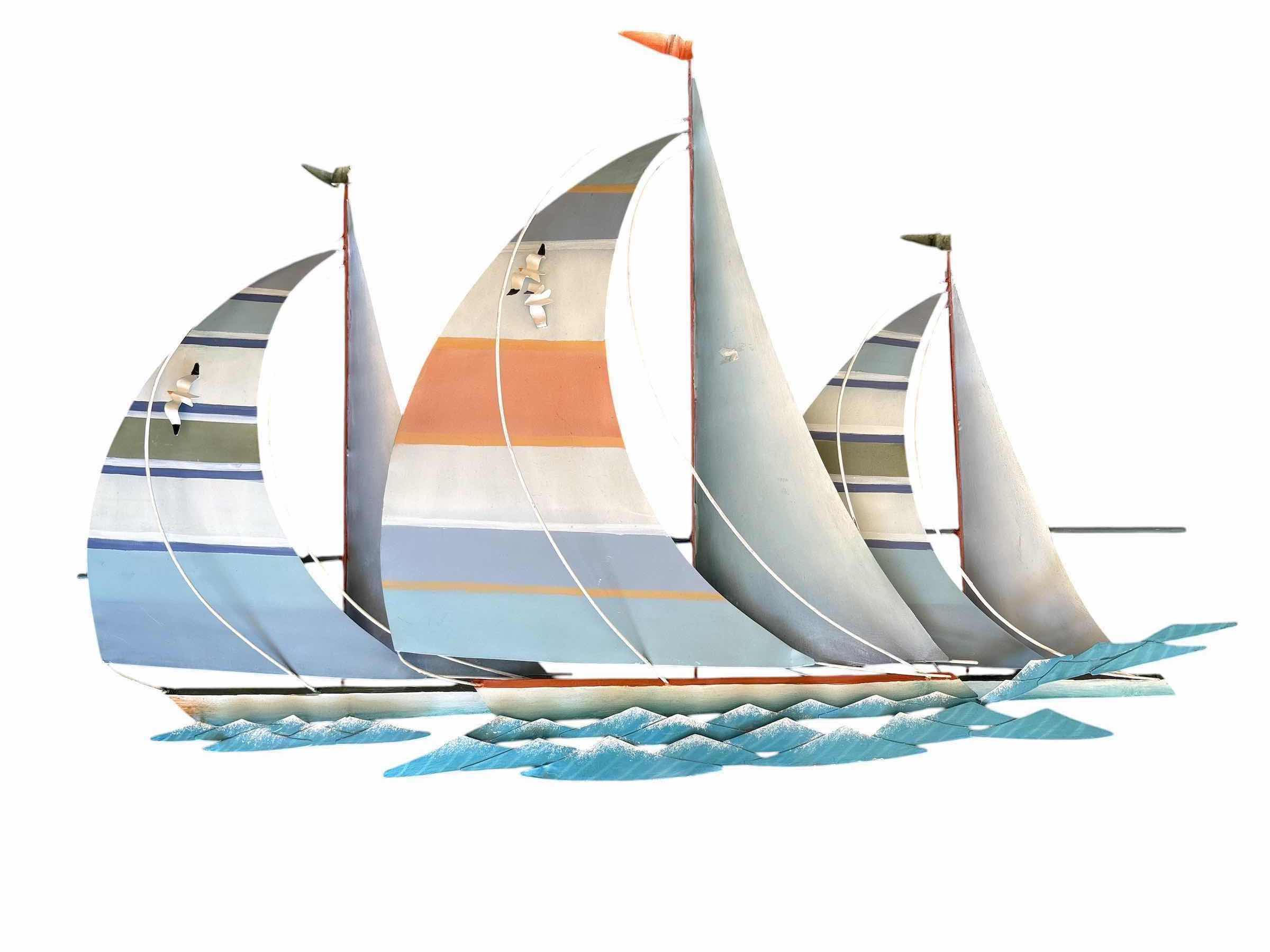 Photo 1 of METAL SAILING BOAT WALL ACCENT H27”
