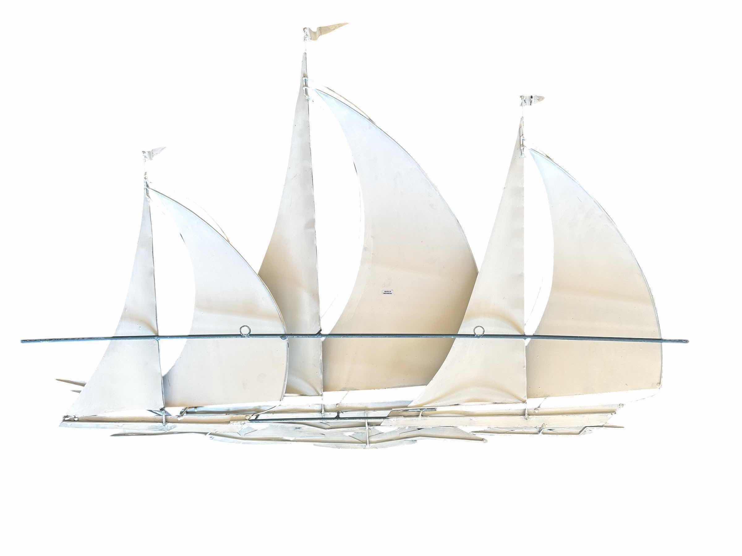 Photo 1 of METAL SAILING BOAT WALL ACCENT H27”