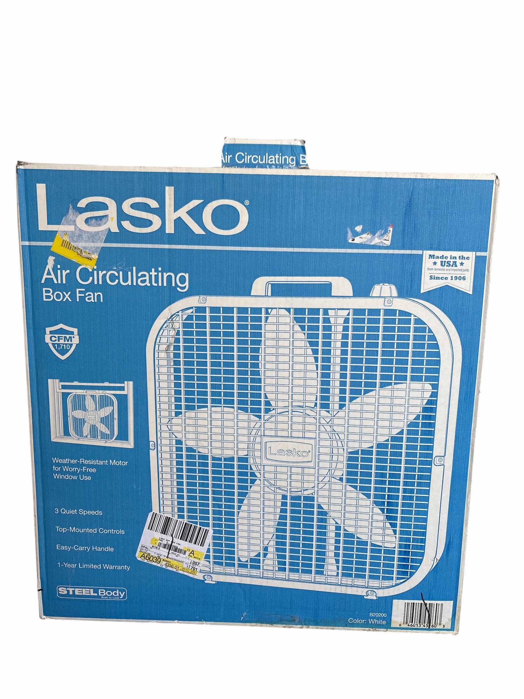 Photo 1 of (3)PCS LASKO BOX FAN H20.5”