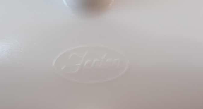 View 3 of VINTAGE FENTON WHITE MILK GLASS HOBNAIL FOOTED BOWL L8”